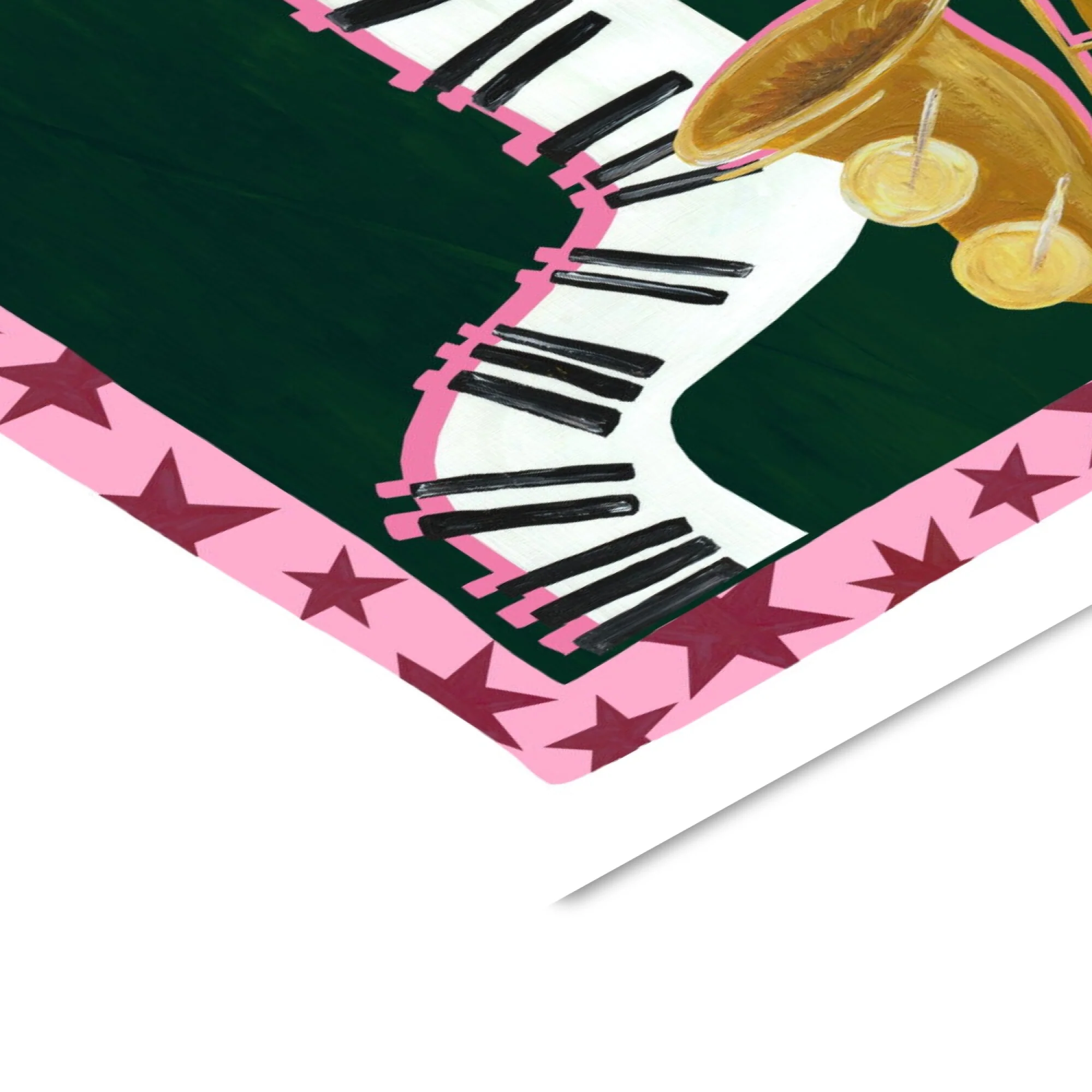 Violets Print House - Jazz Club Green And Pink Music Print - Image 3