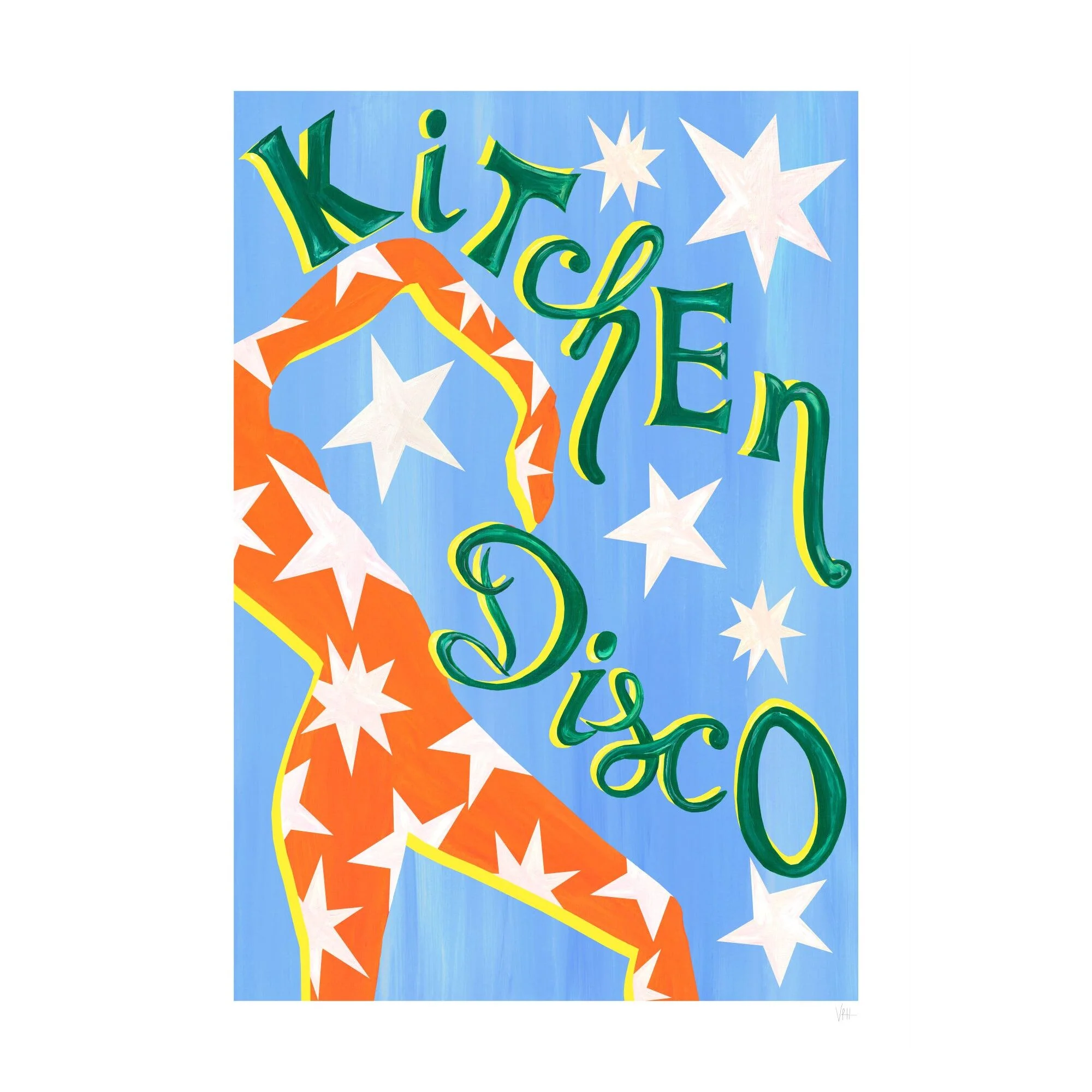 Violets Print House - Kitchen Disco Blue Music Print - Image 2
