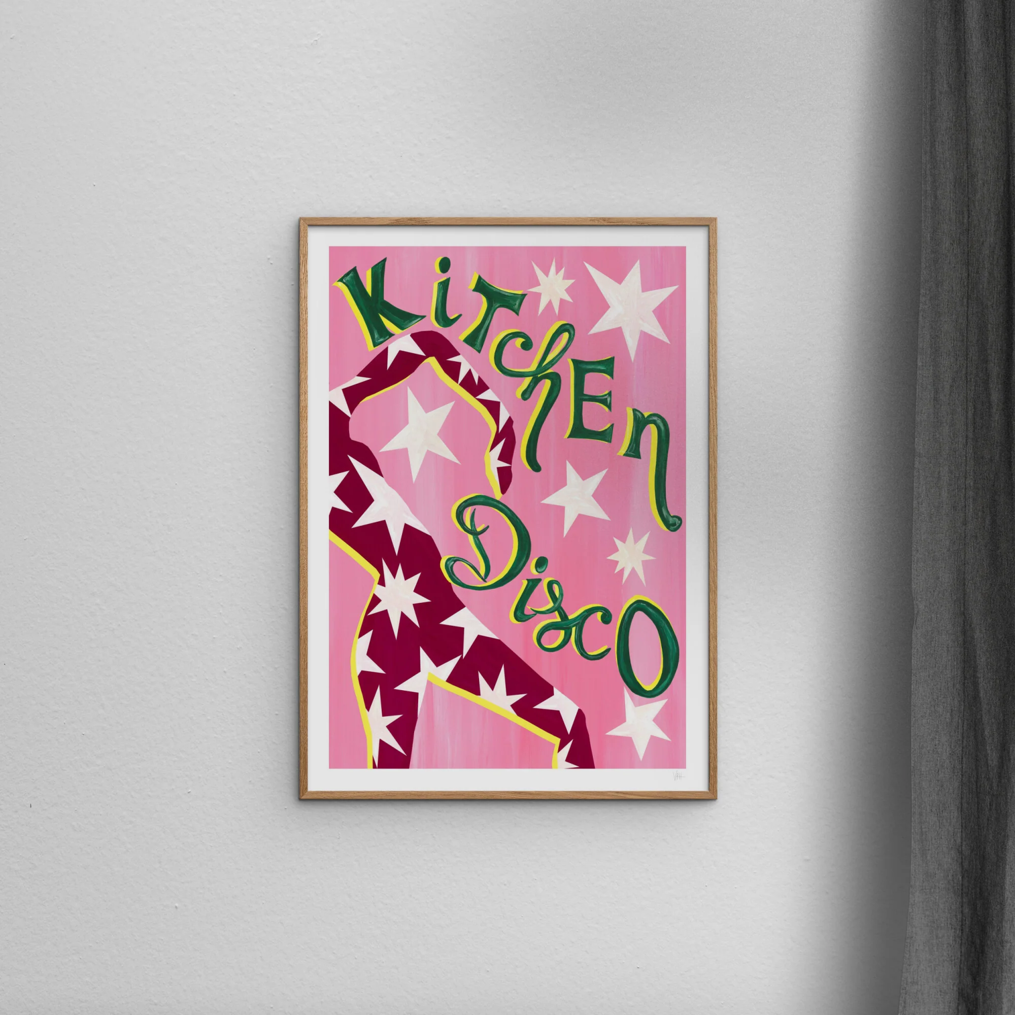 Violets Print House - Kitchen Disco Pink Music Print - Image 4