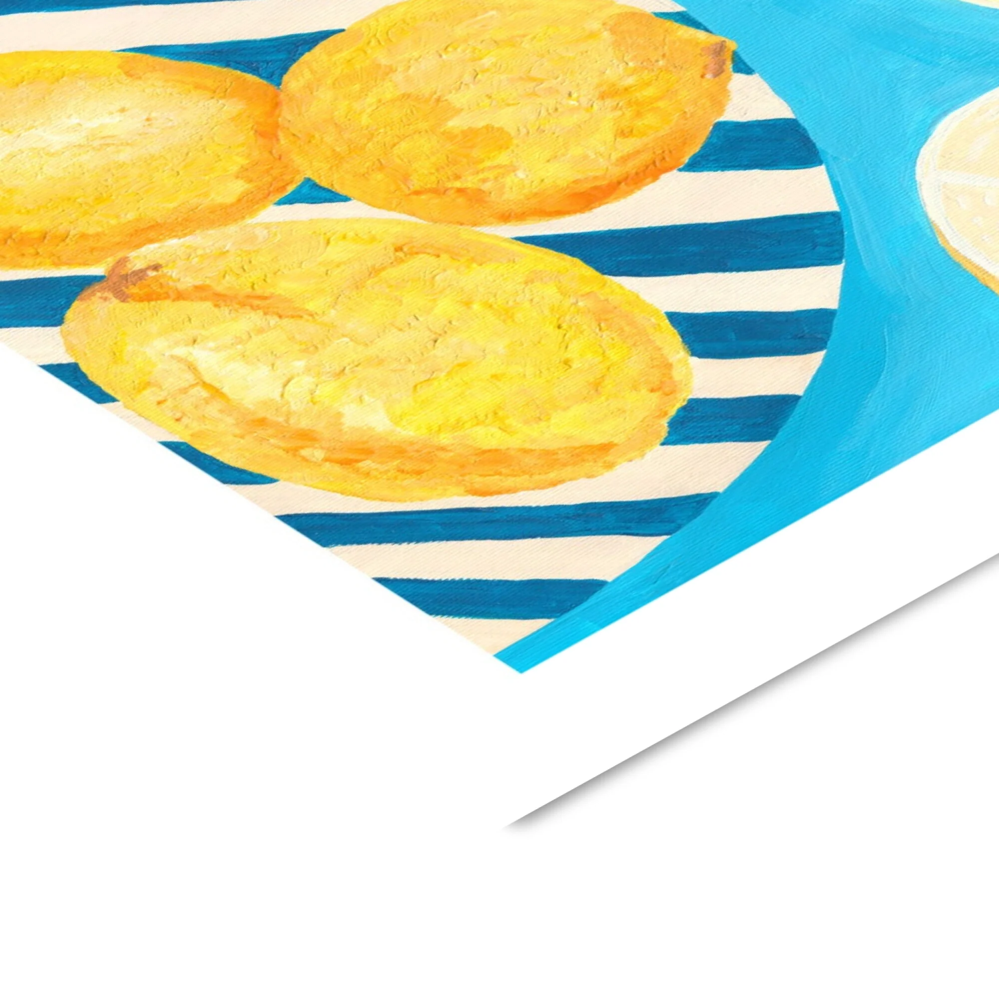 Violets Print House - Lemons On Striped Plates - Image 3