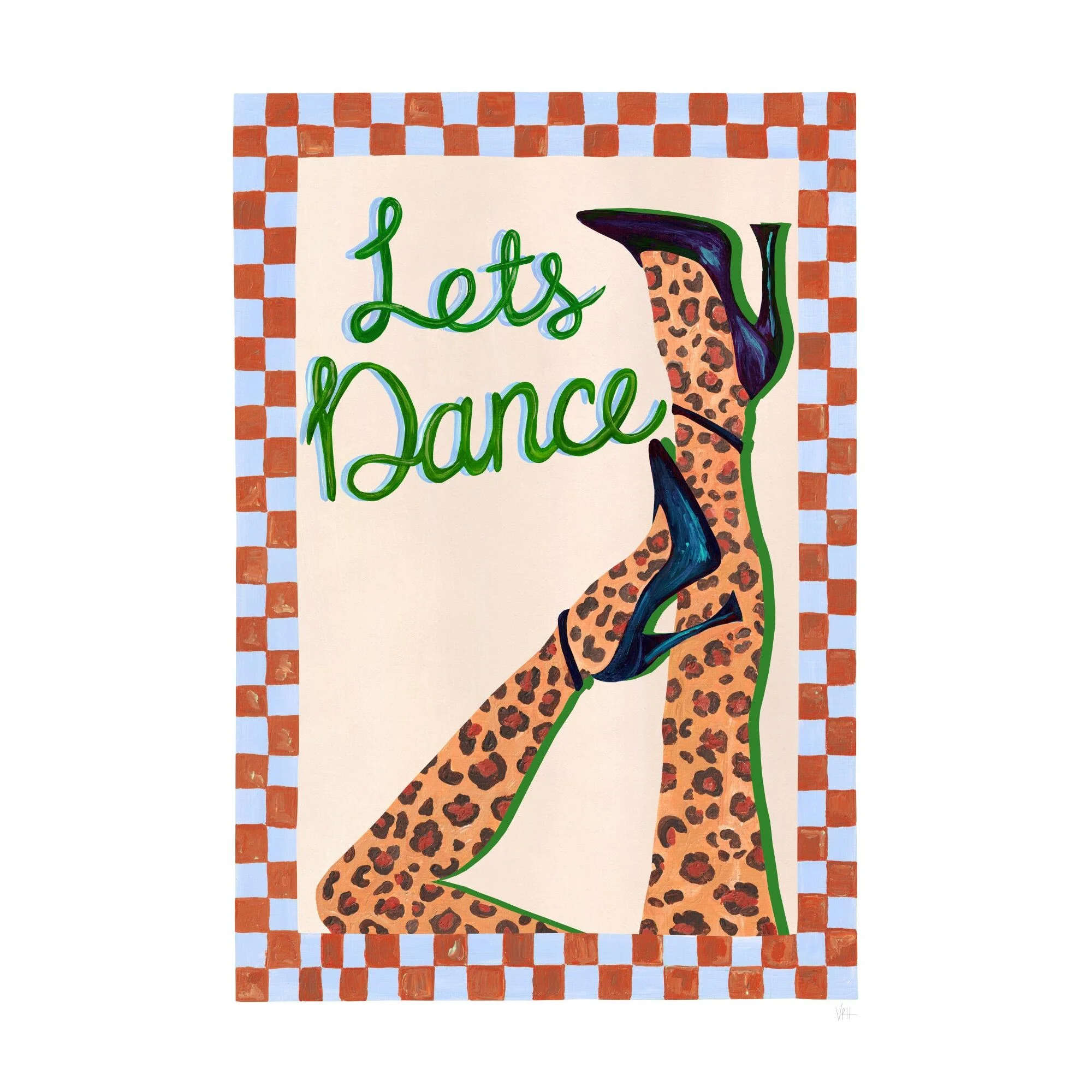 Violets Print House - Lets Dance Blue And Green Print - Image 2