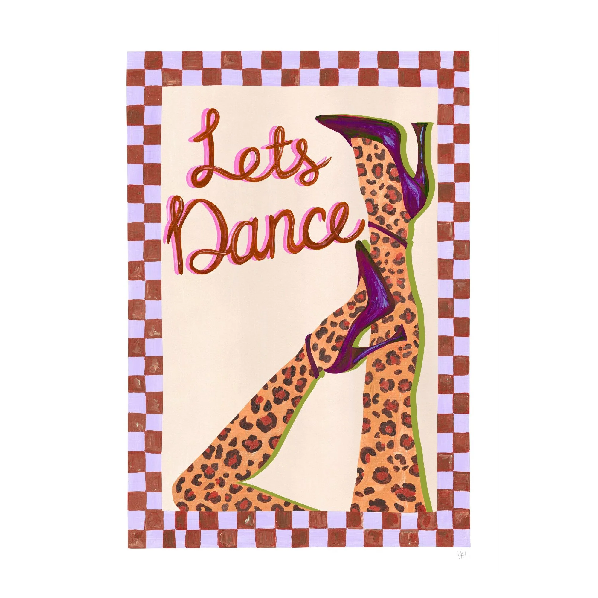 Violets Print House - Lets Dance Purple And Brown Print - Image 2
