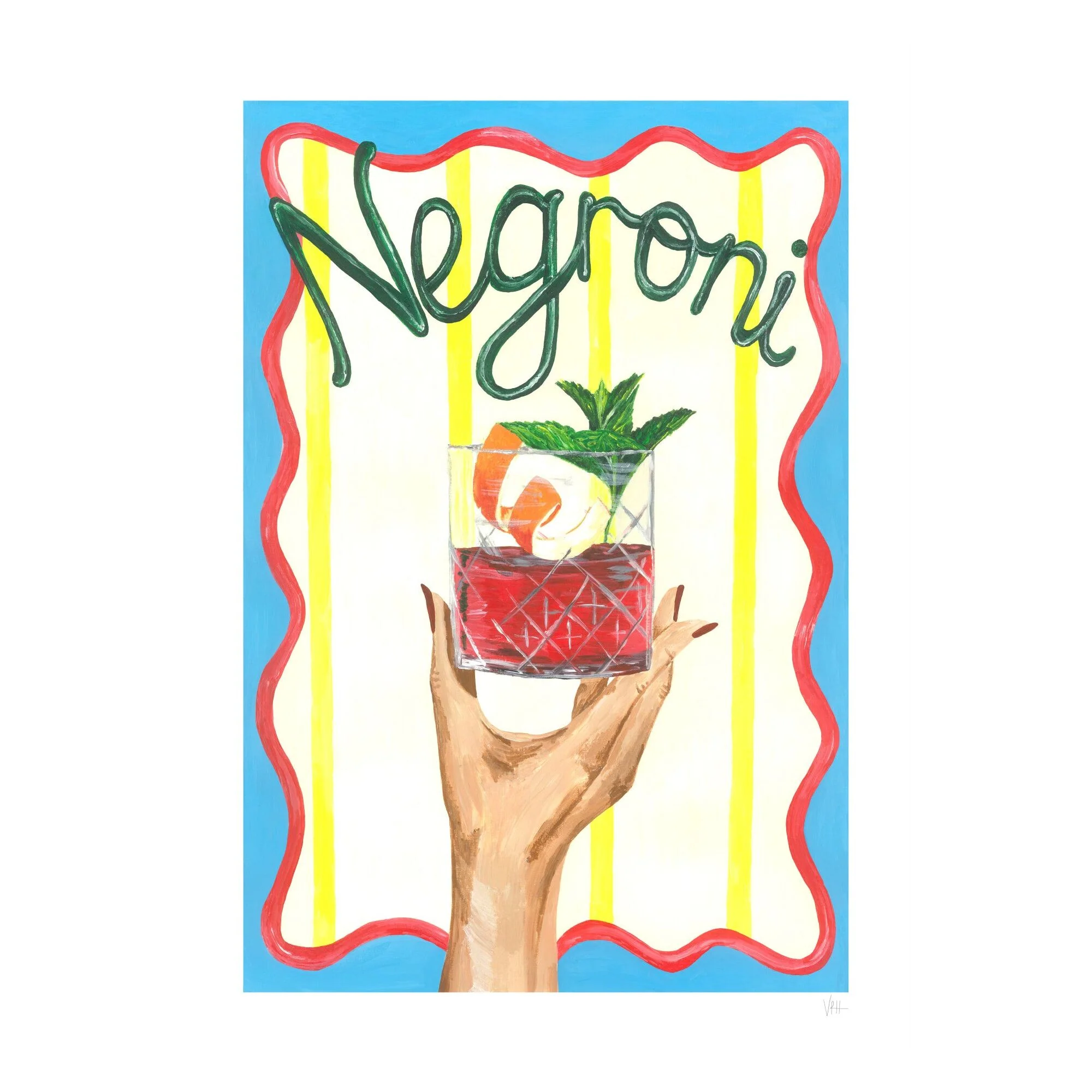 Violets Print House - Negroni Art Print - Image 2