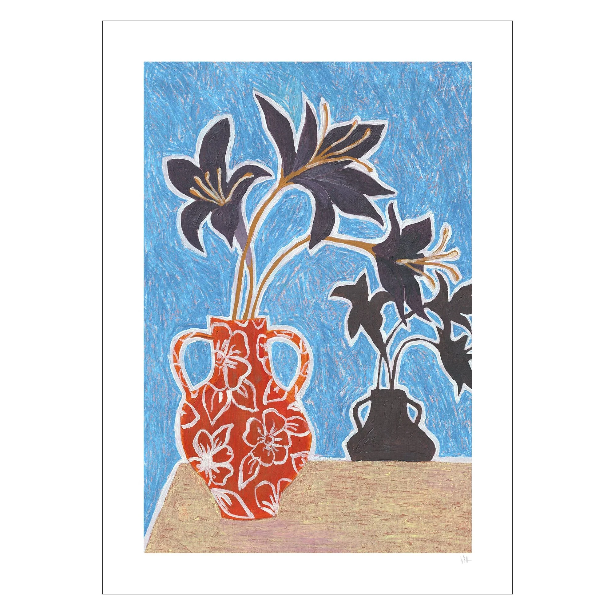 Violets Print House - Oil Pastel Lillies - Image 2