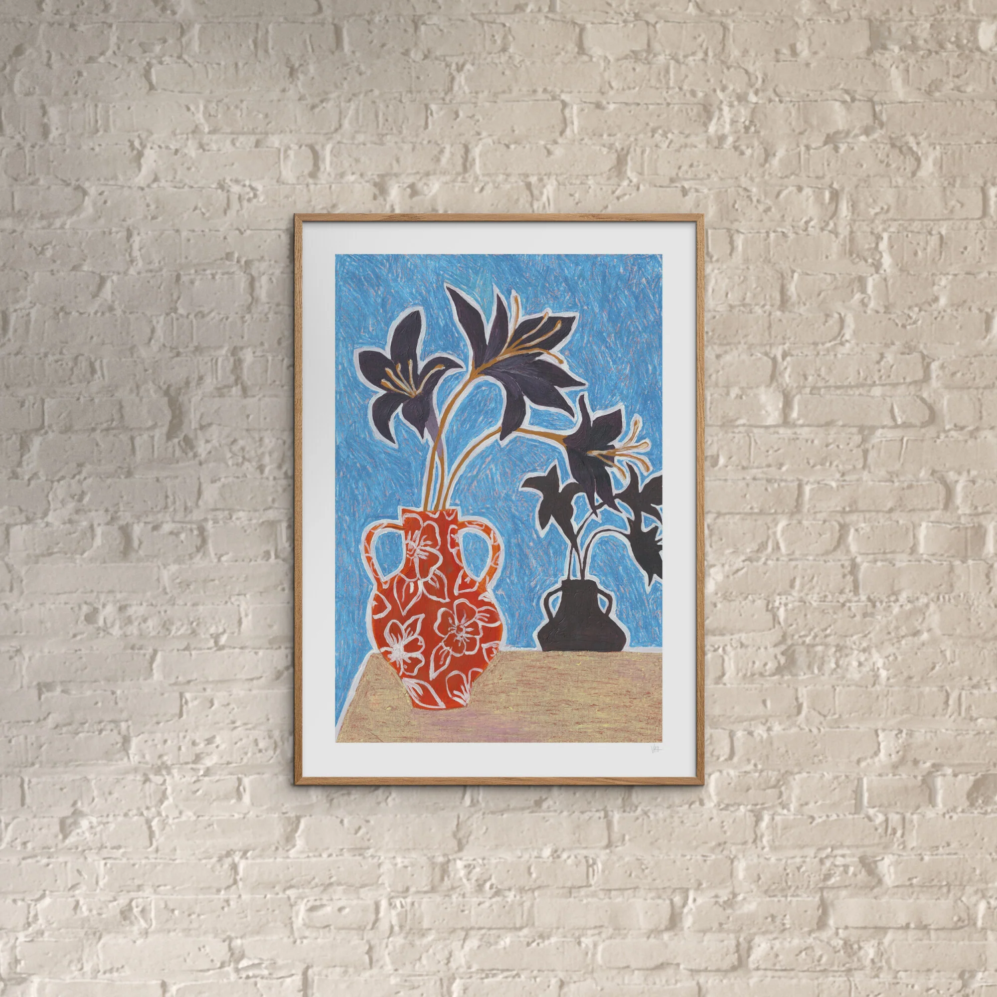 Violets Print House - Oil Pastel Lillies - Image 4