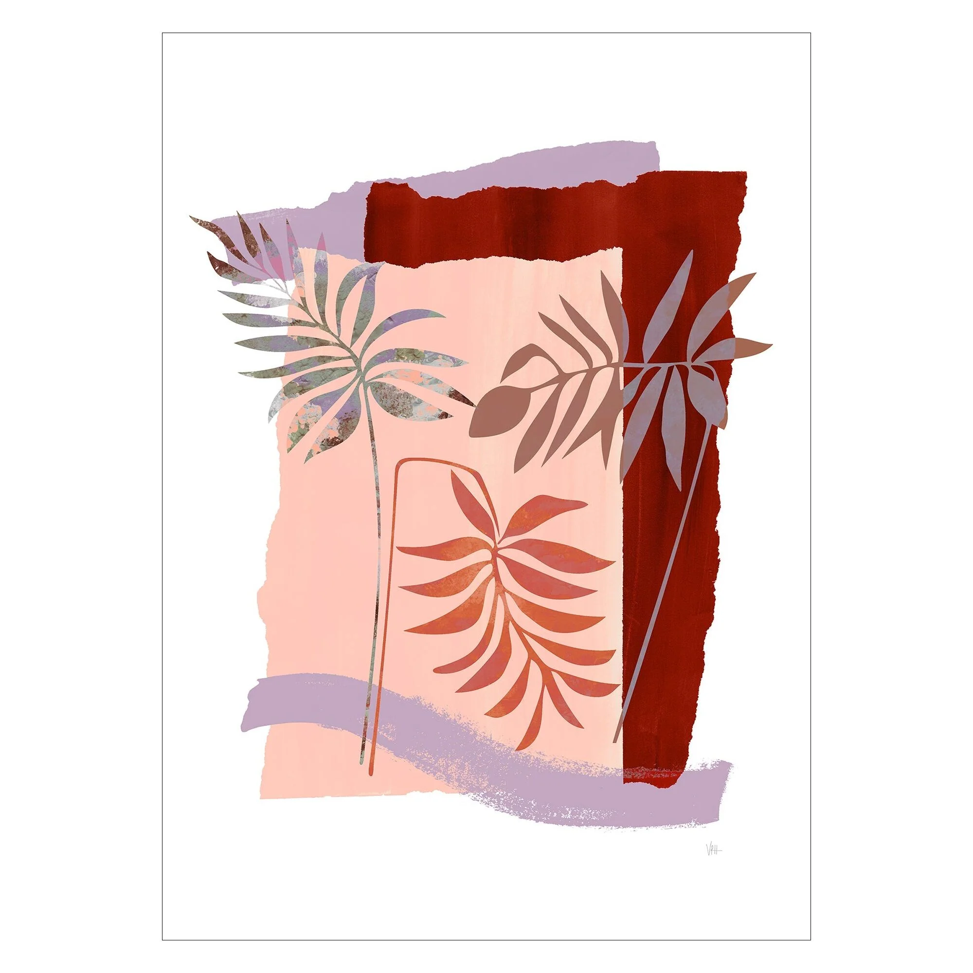 Violets Print House - Palm Leaf Trio - Image 2