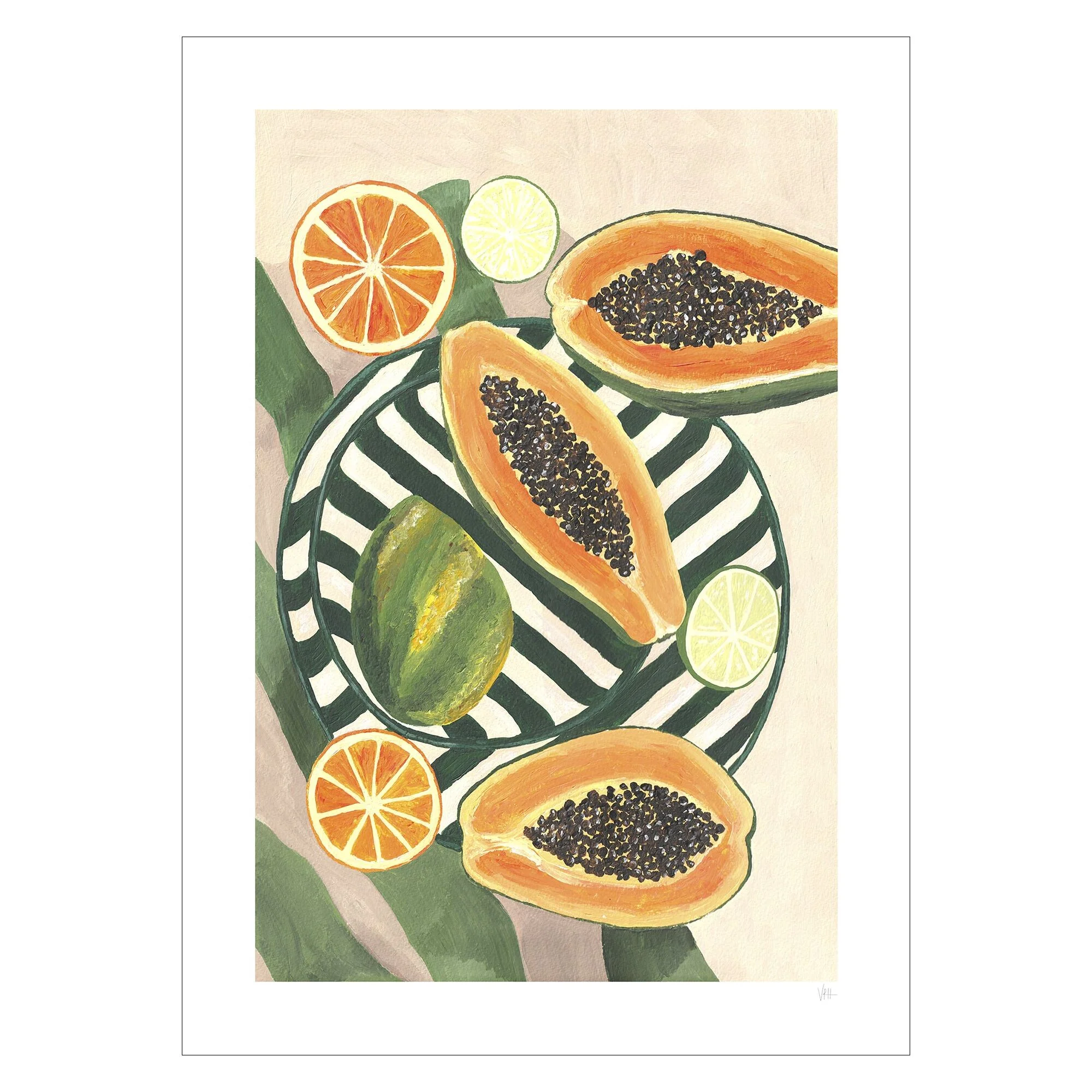 Violets Print House - Papaya And Limes - Image 2