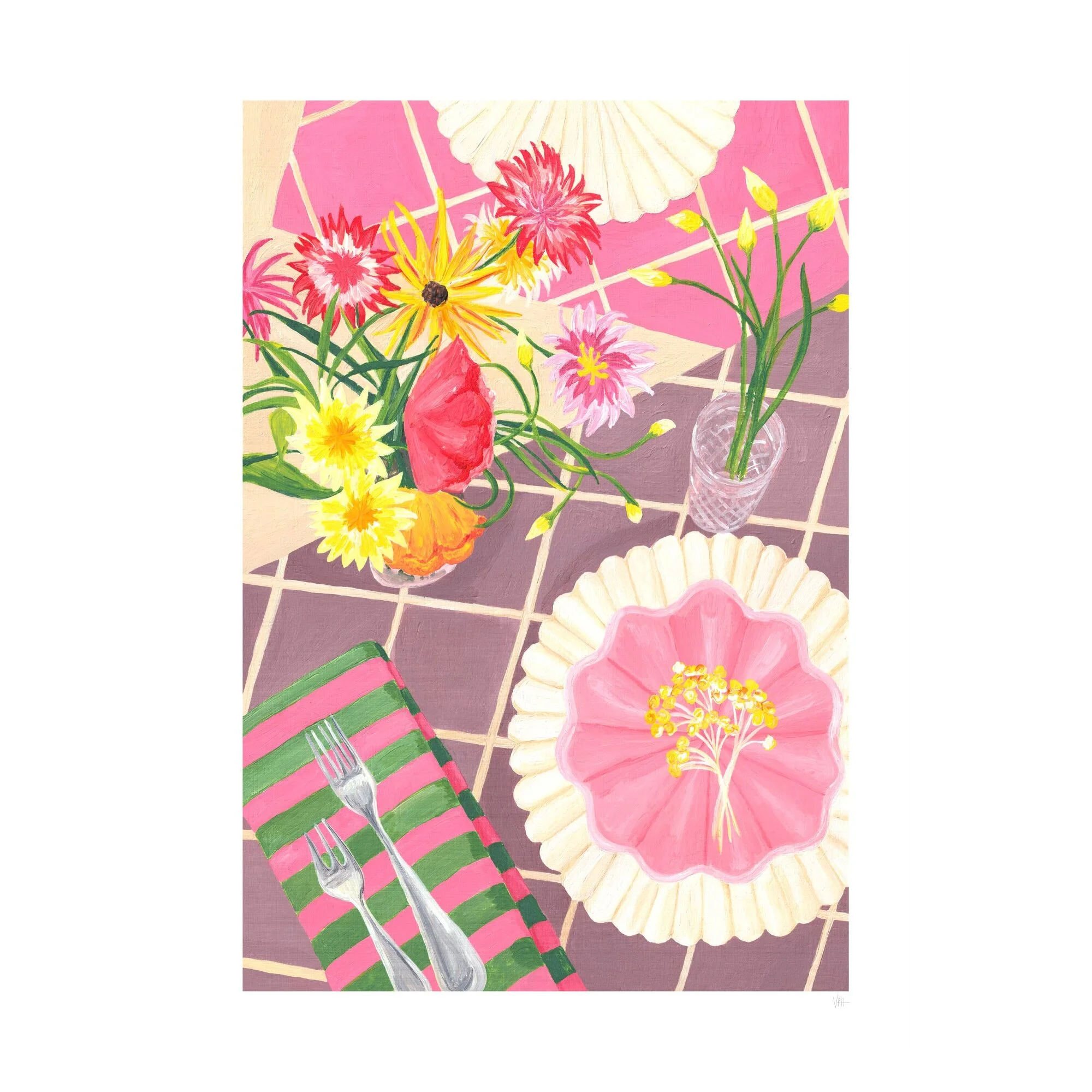 Violets Print House - Pink Picnic - Image 2