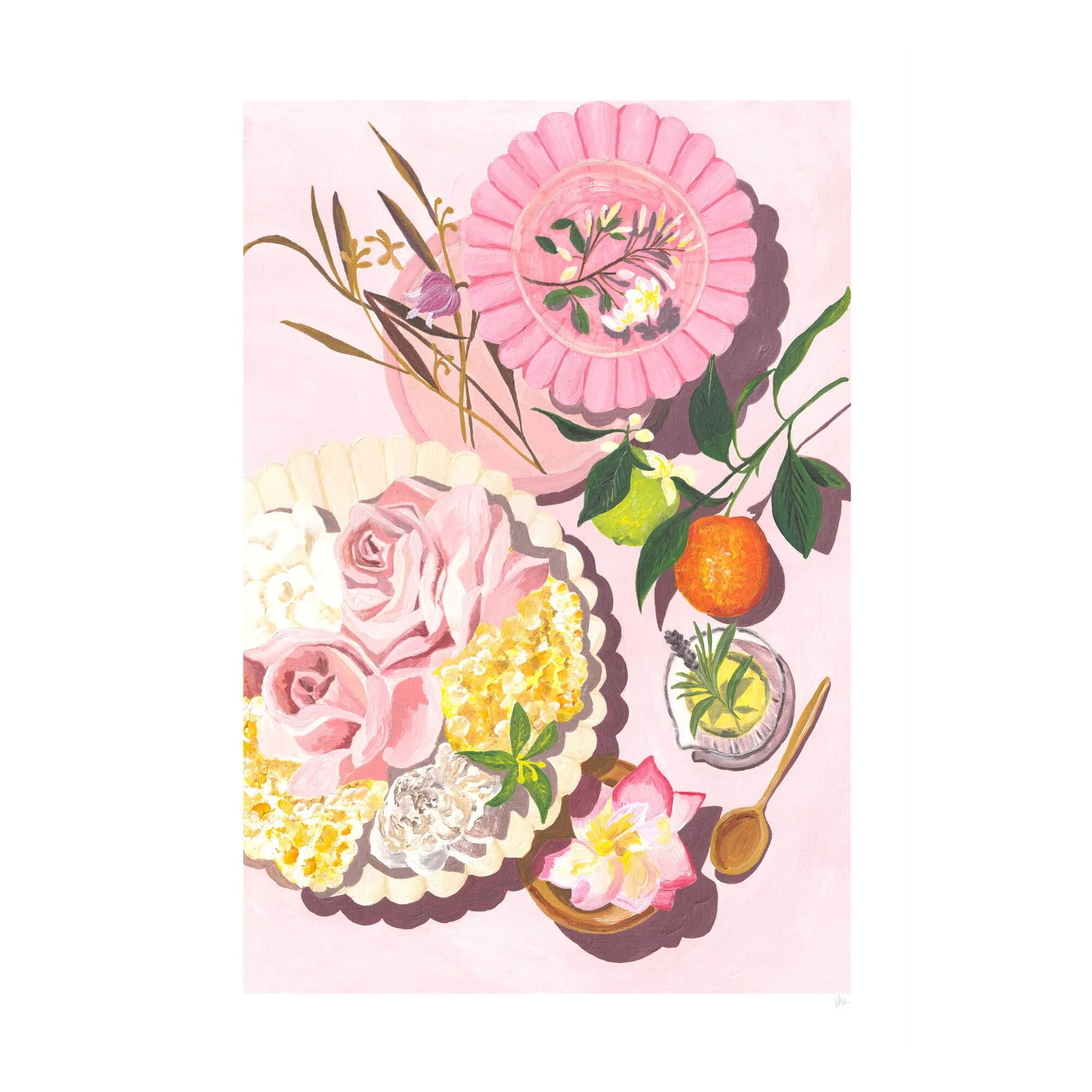 Violets Print House - Plate Of Flowers - Image 2