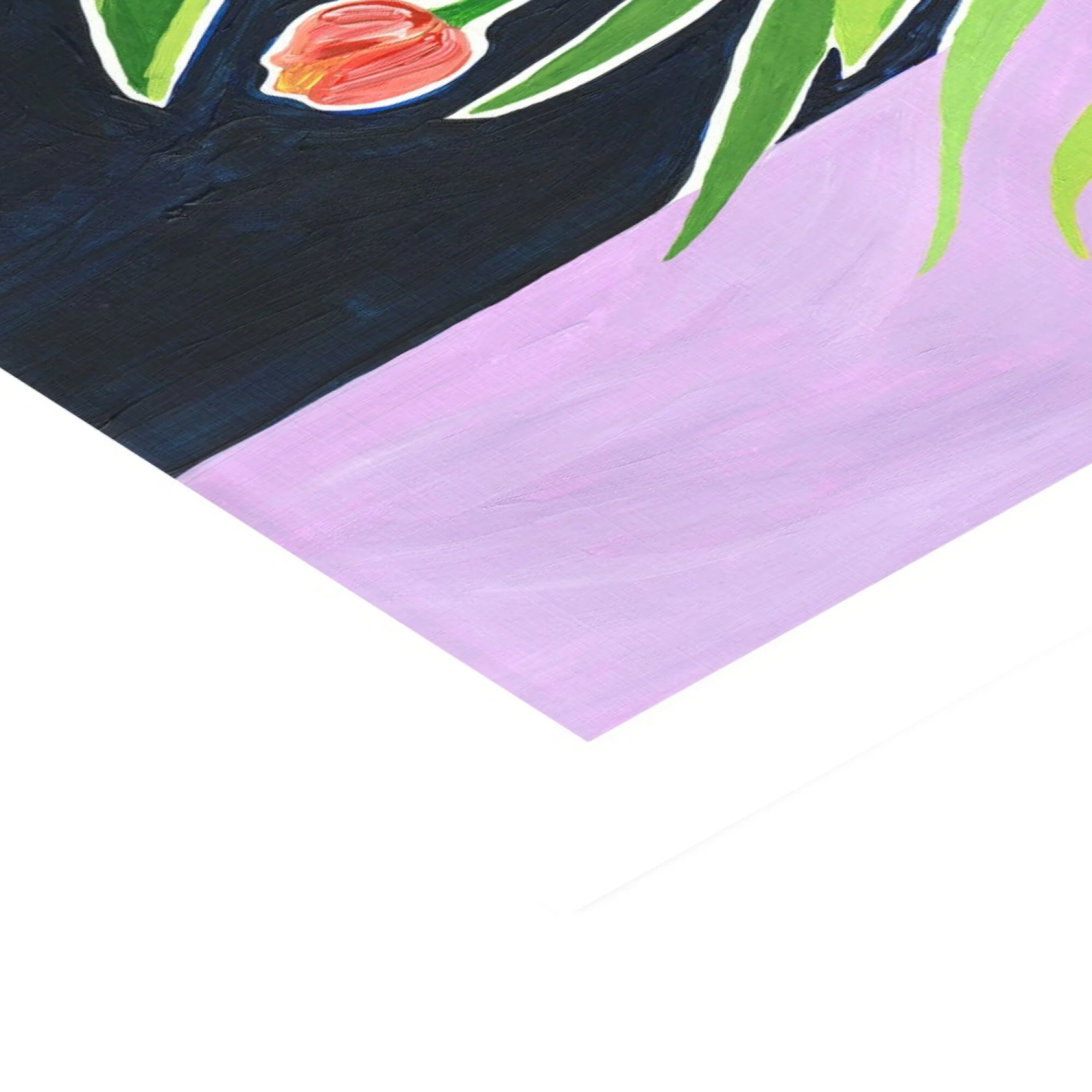 Violets Print House - Vase Of Leafy Green Tulips - Image 3