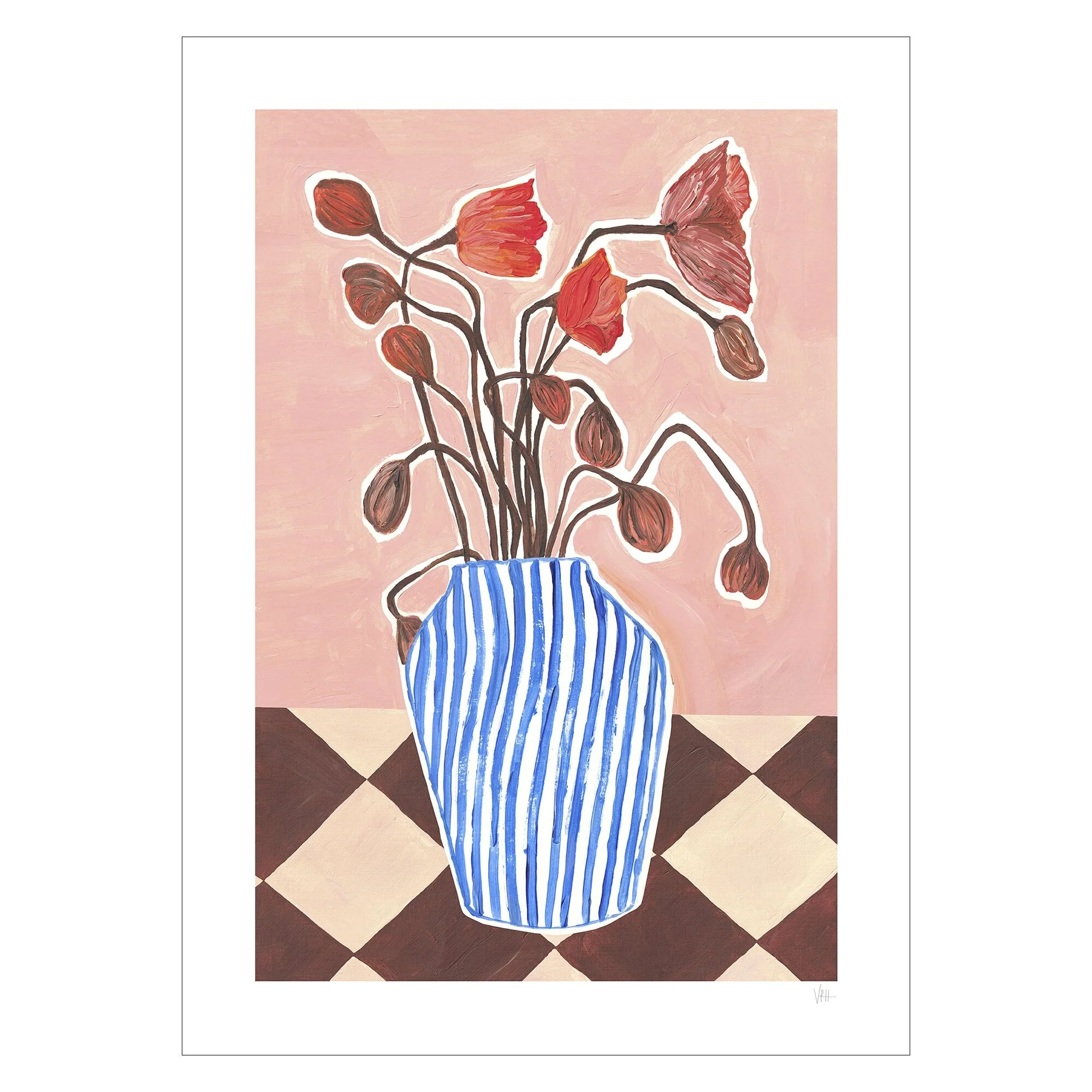 Violets Print House - Vase Of Poppies - Image 2