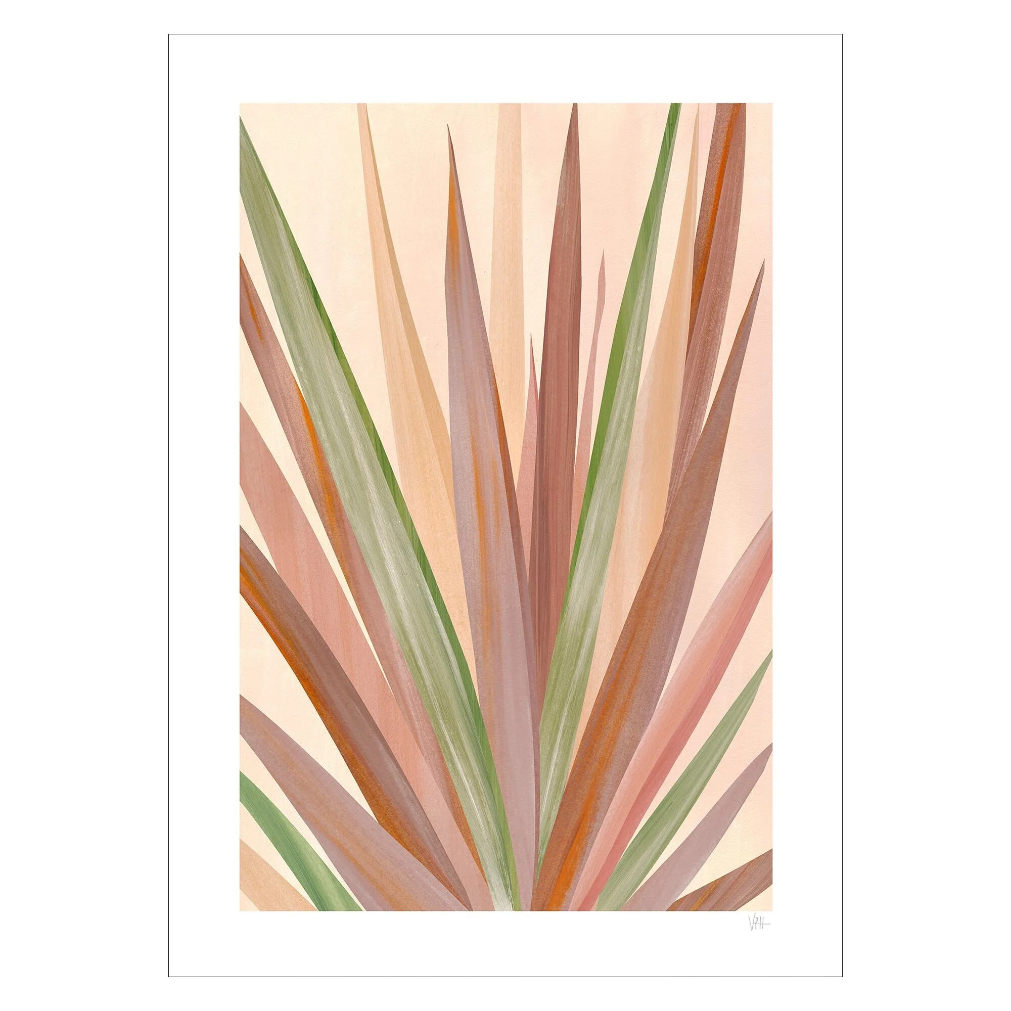 Violets Print House - Warm Tone Spikey Leaf - Image 2