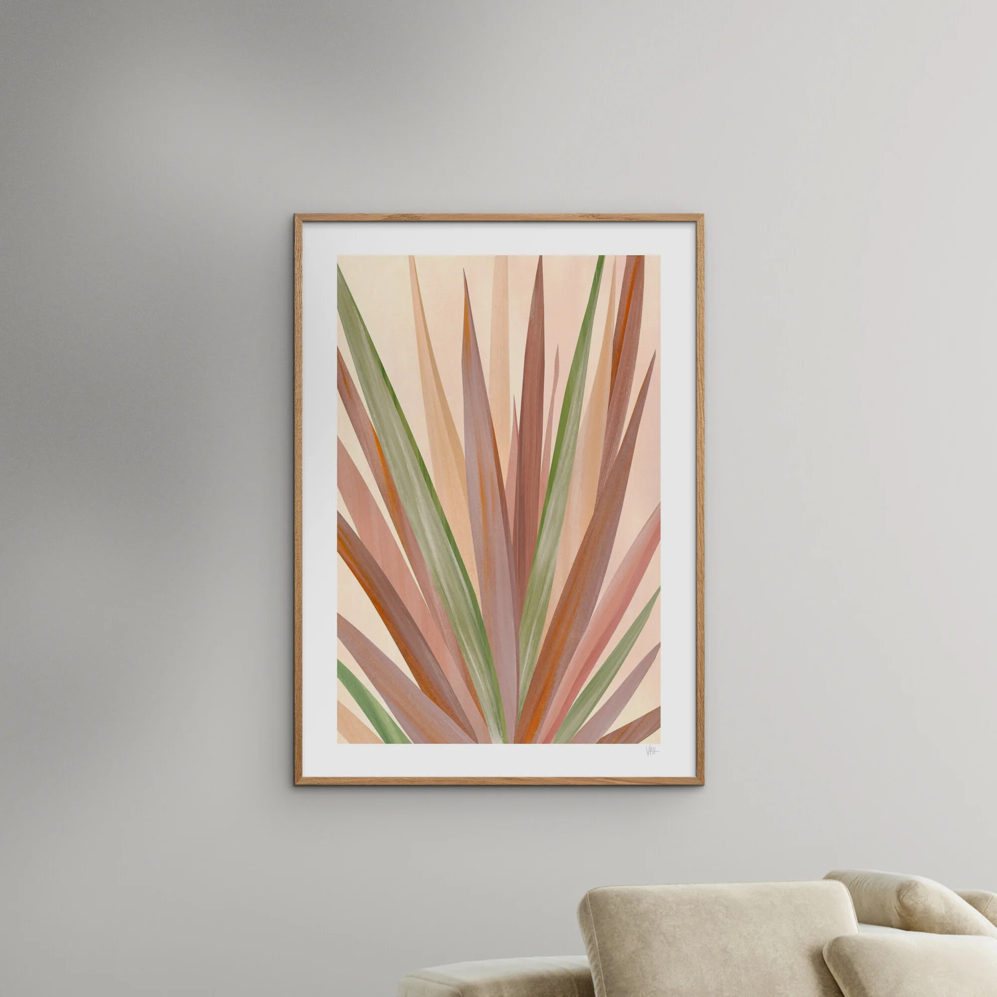 Violets Print House - Warm Tone Spikey Leaf - Image 4