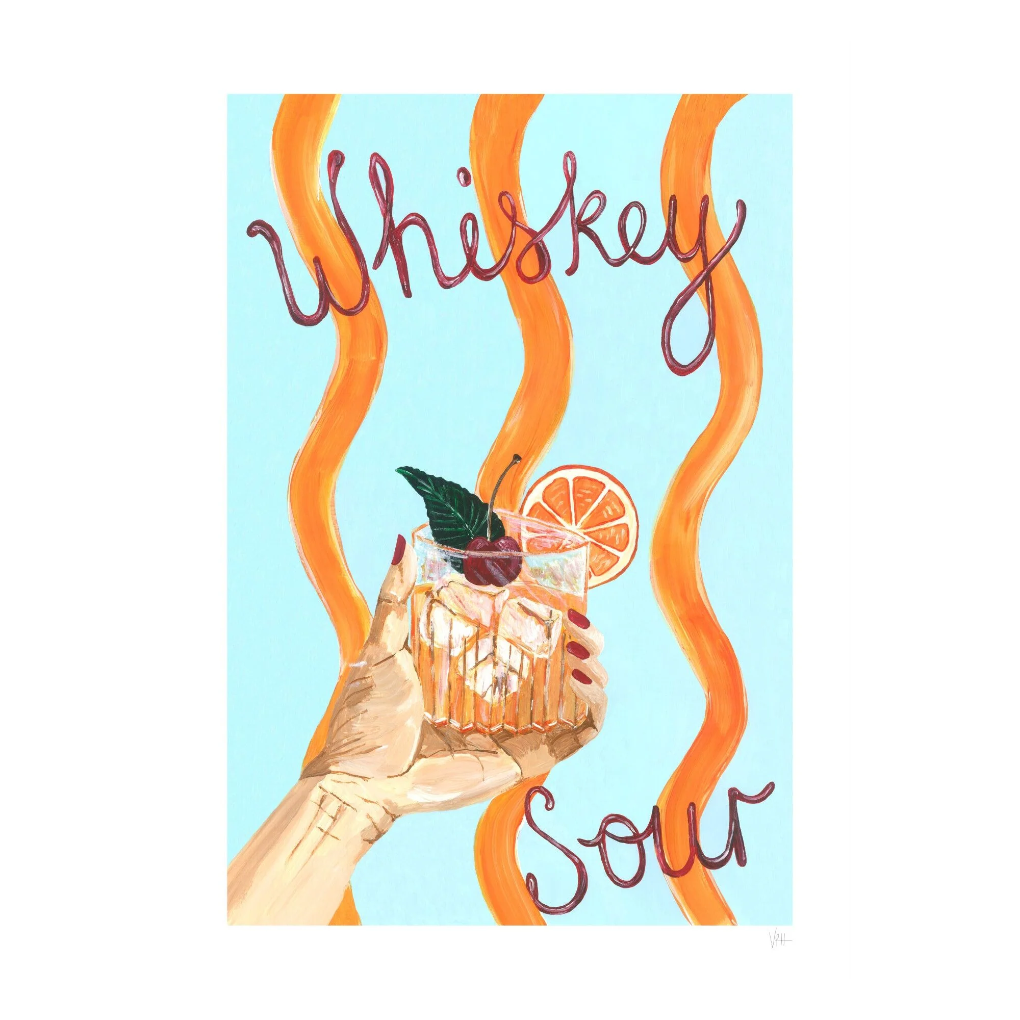Violets Print House - Whiskey Sour Art Print - Image 2