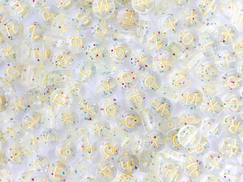 Pot Perles Lettres – Paillettes Or - Image 3