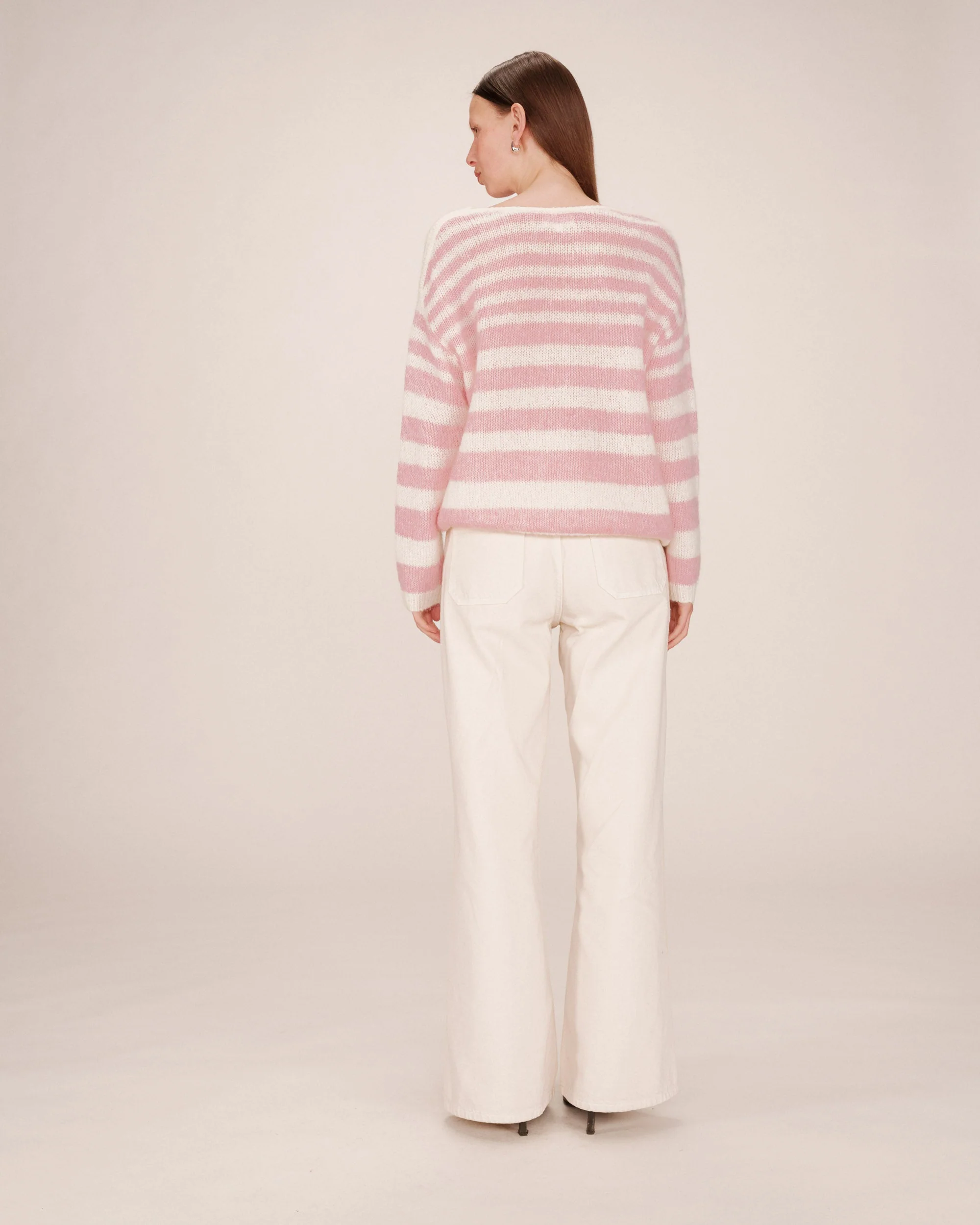 Pull A Rayures Cristal Rose Sand - Image 5