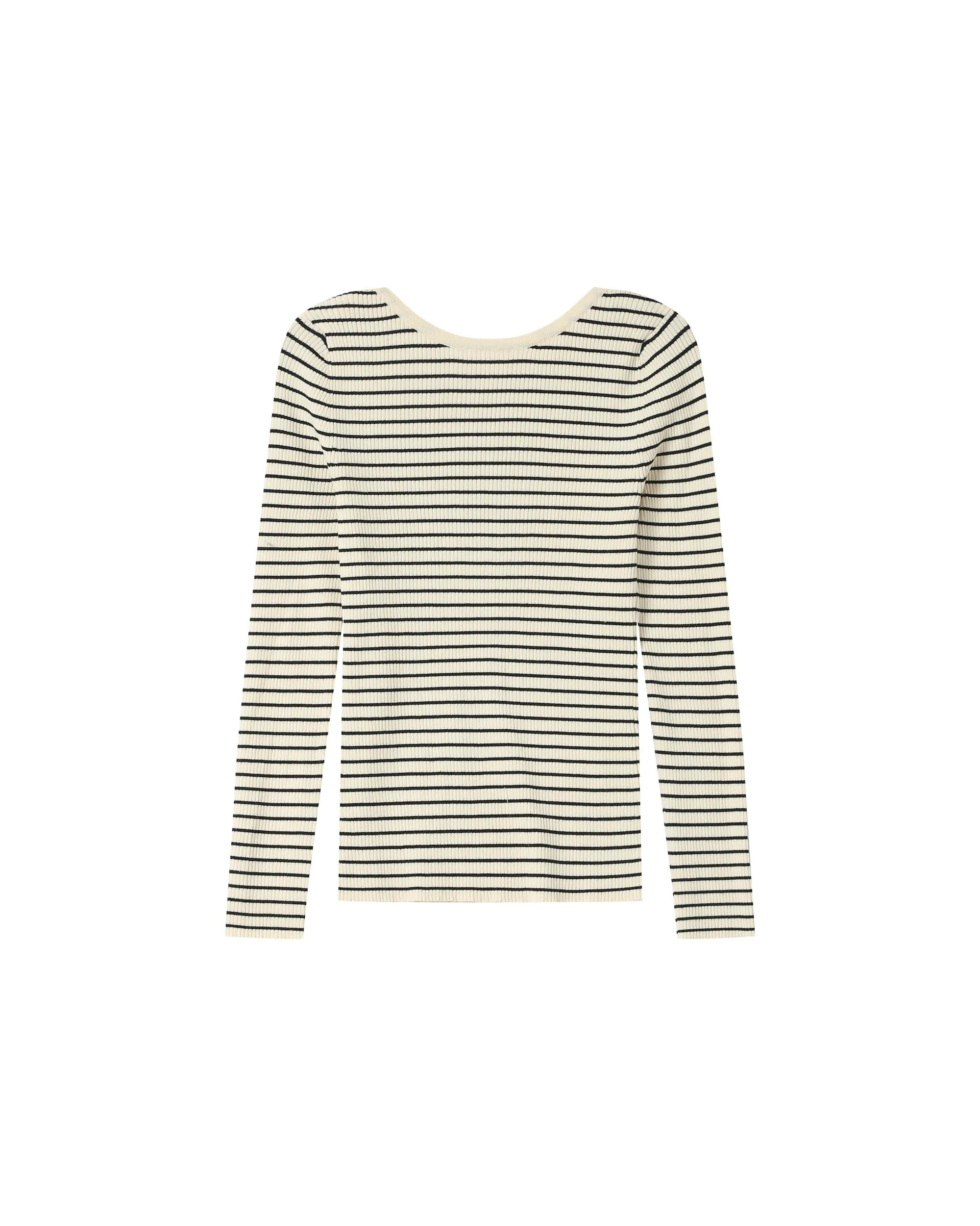 Pull A Rayures Marinières Ecru Samedi - Image 7