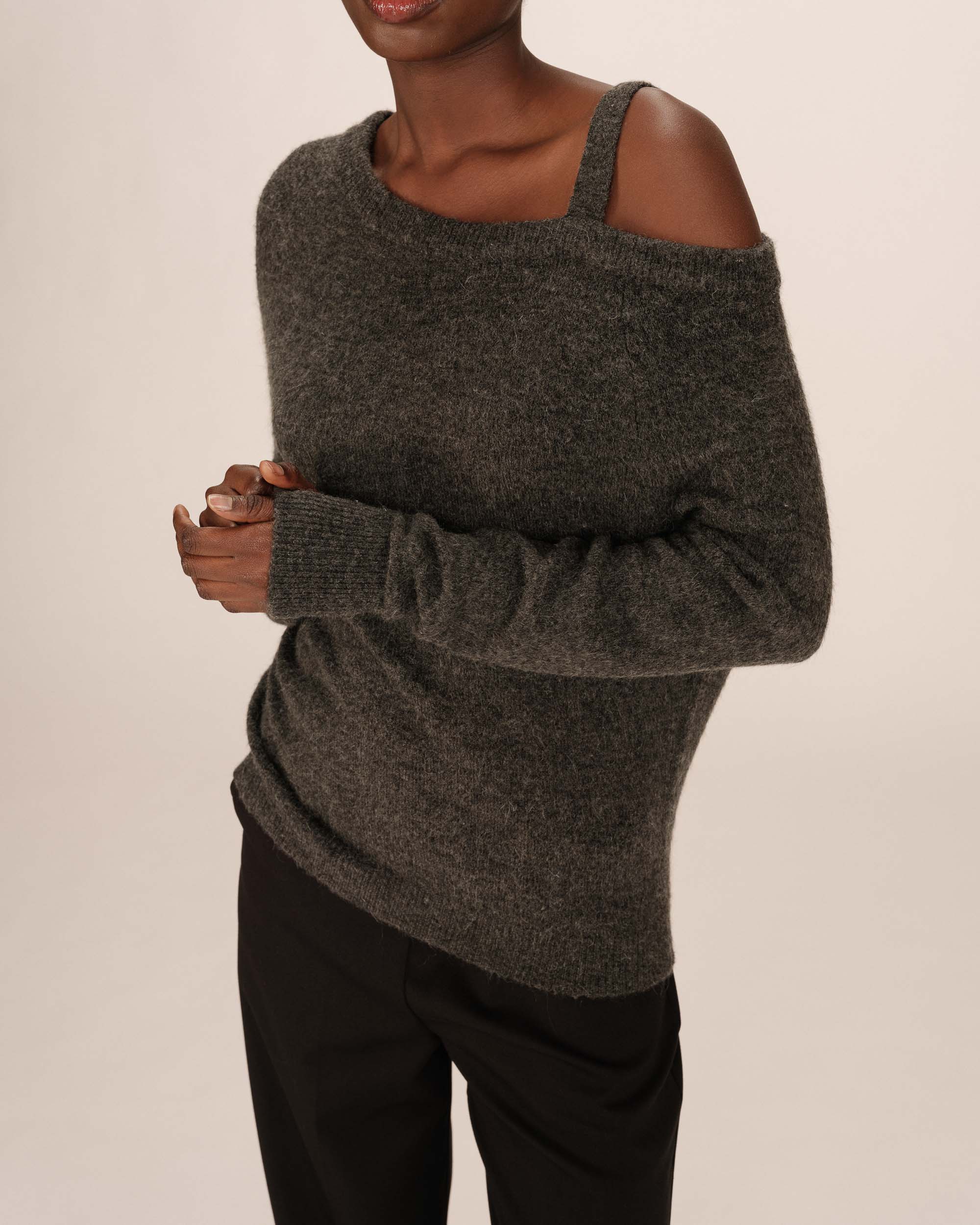 Pull Asymetrique Anthracite Samantha - Image 2