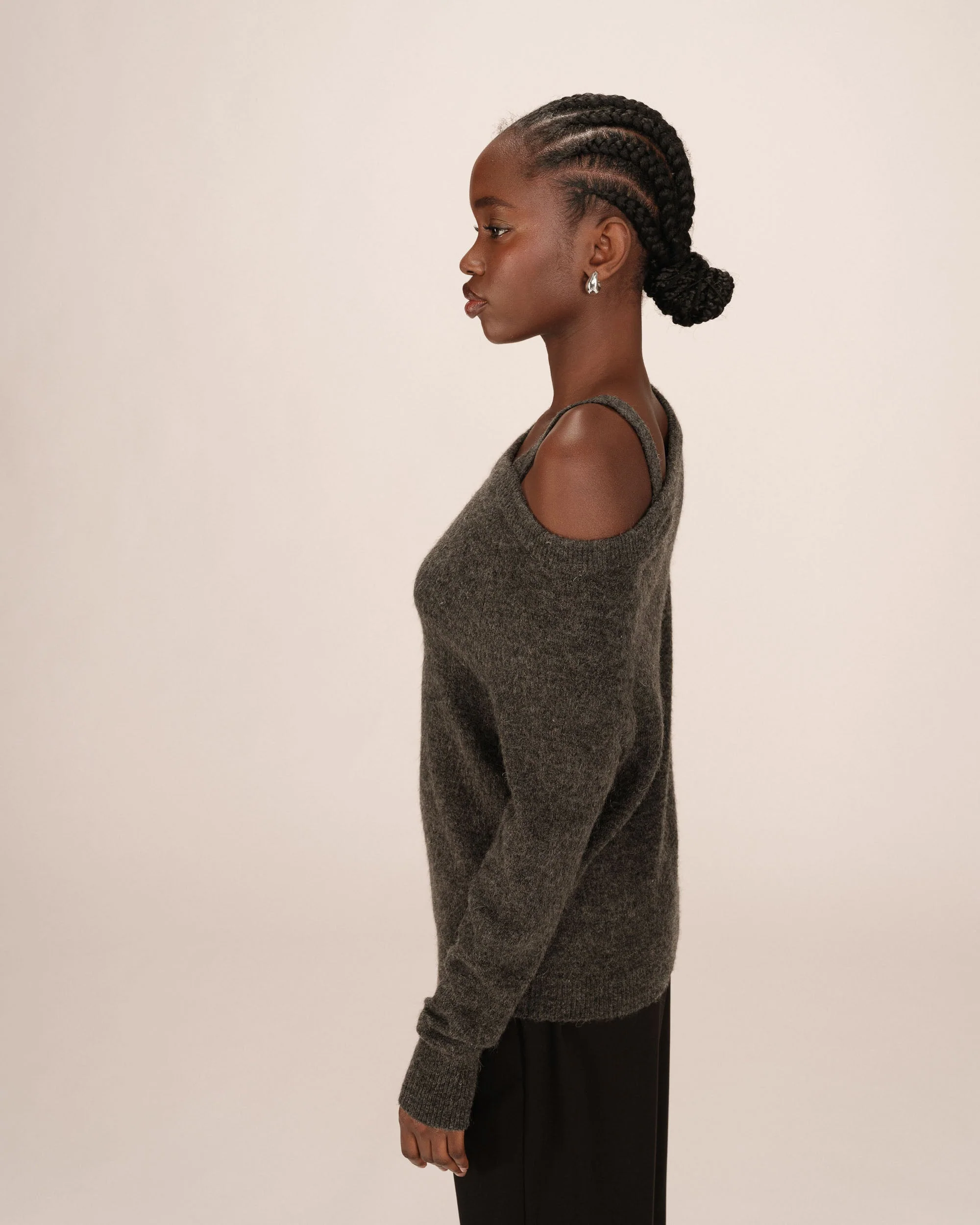 Pull Asymetrique Anthracite Samantha - Image 4