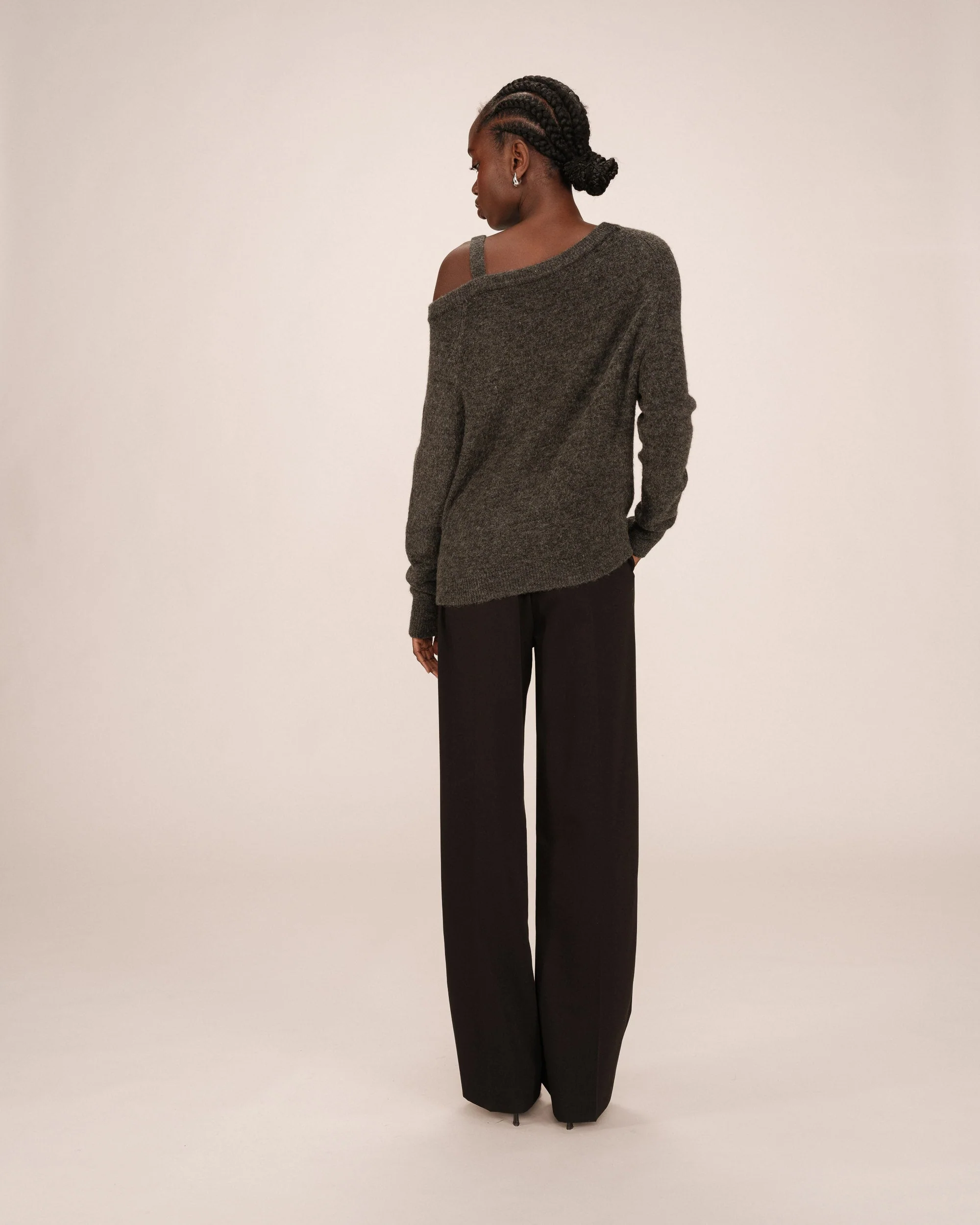 Pull Asymetrique Anthracite Samantha - Image 5