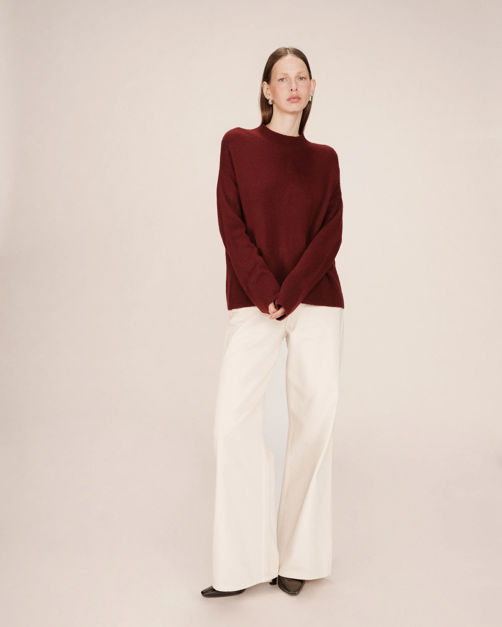 Pull Col Montant Bordeaux Salty - Image 3