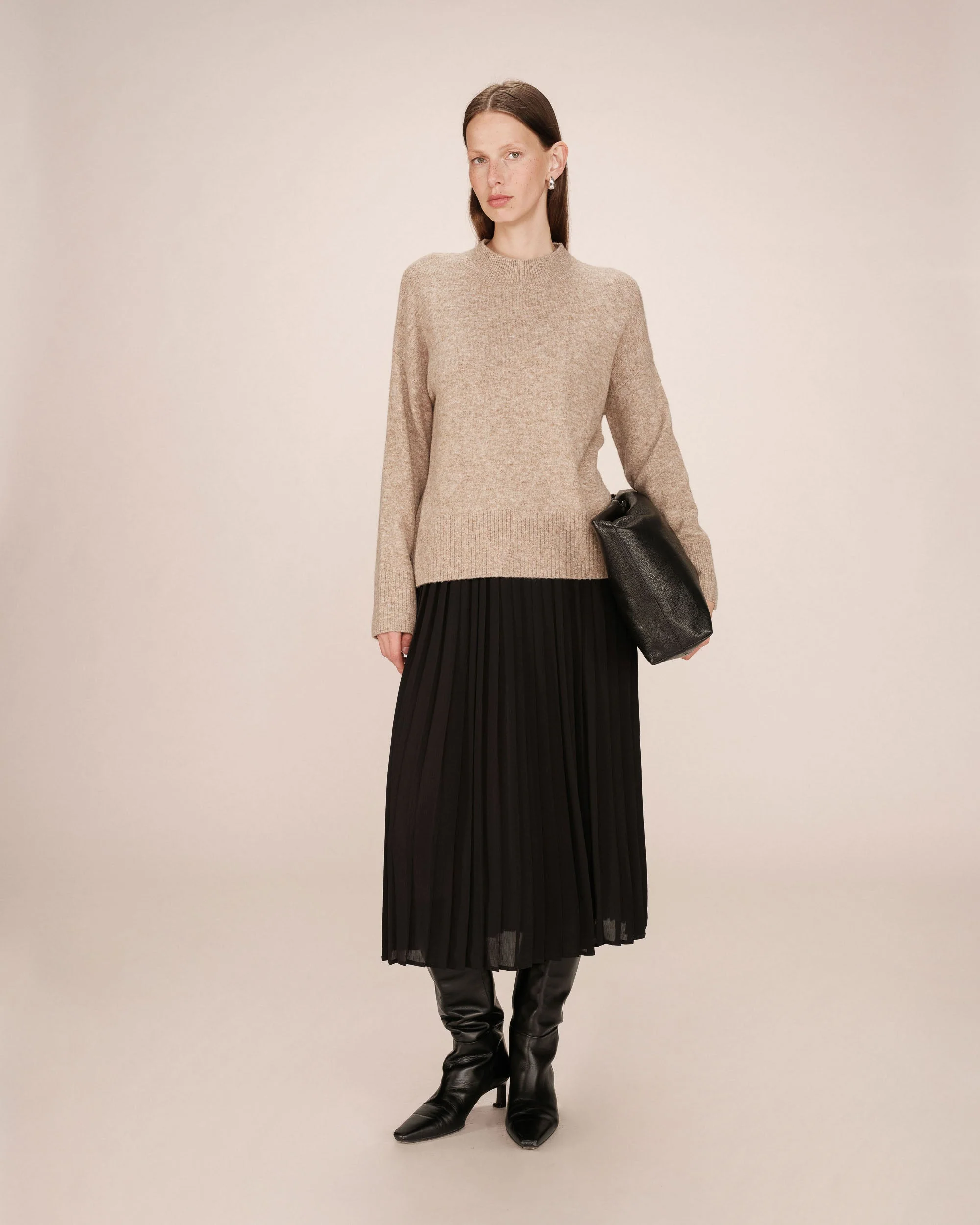 Pull Col Montant Greige Salty - Image 3