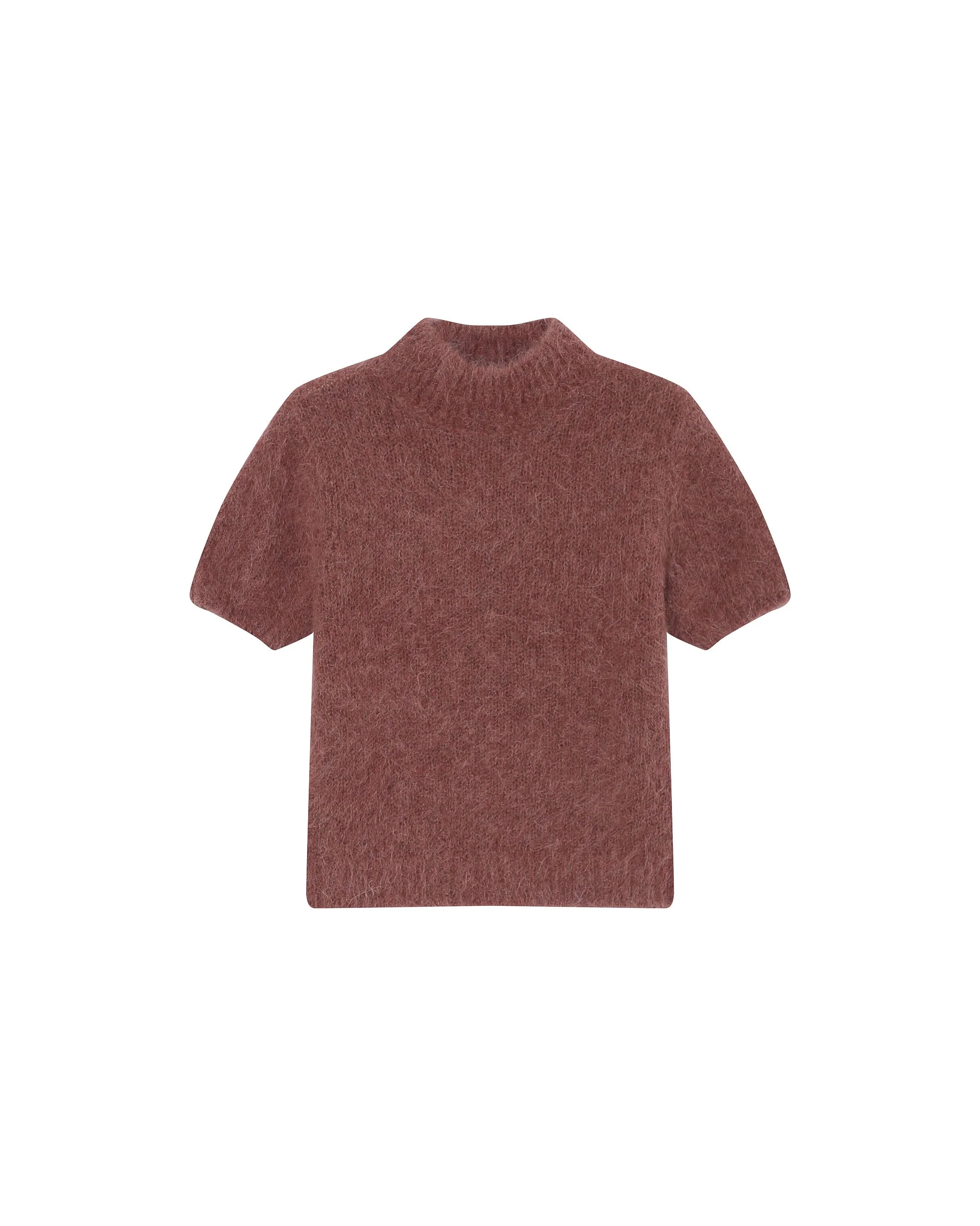 Pull Col Montant Terracotta Saule - Image 5