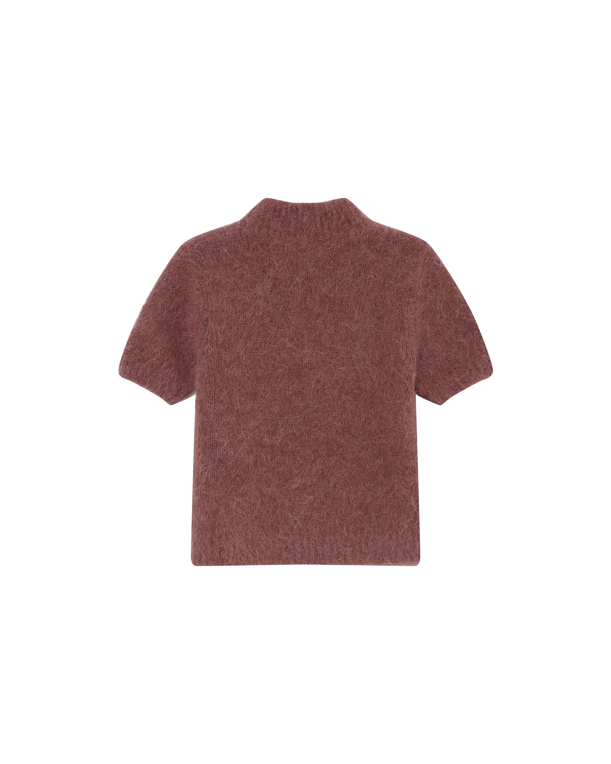 Pull Col Montant Terracotta Saule - Image 6