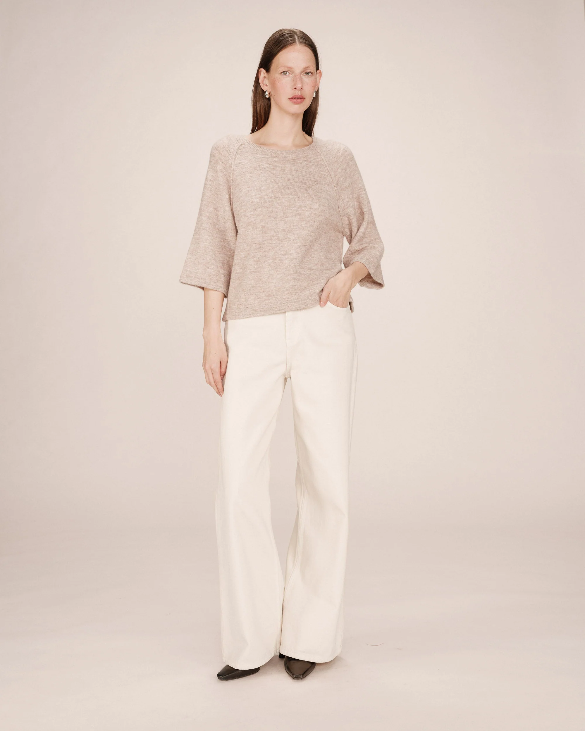 Pull Beige Rose Sam - Image 3