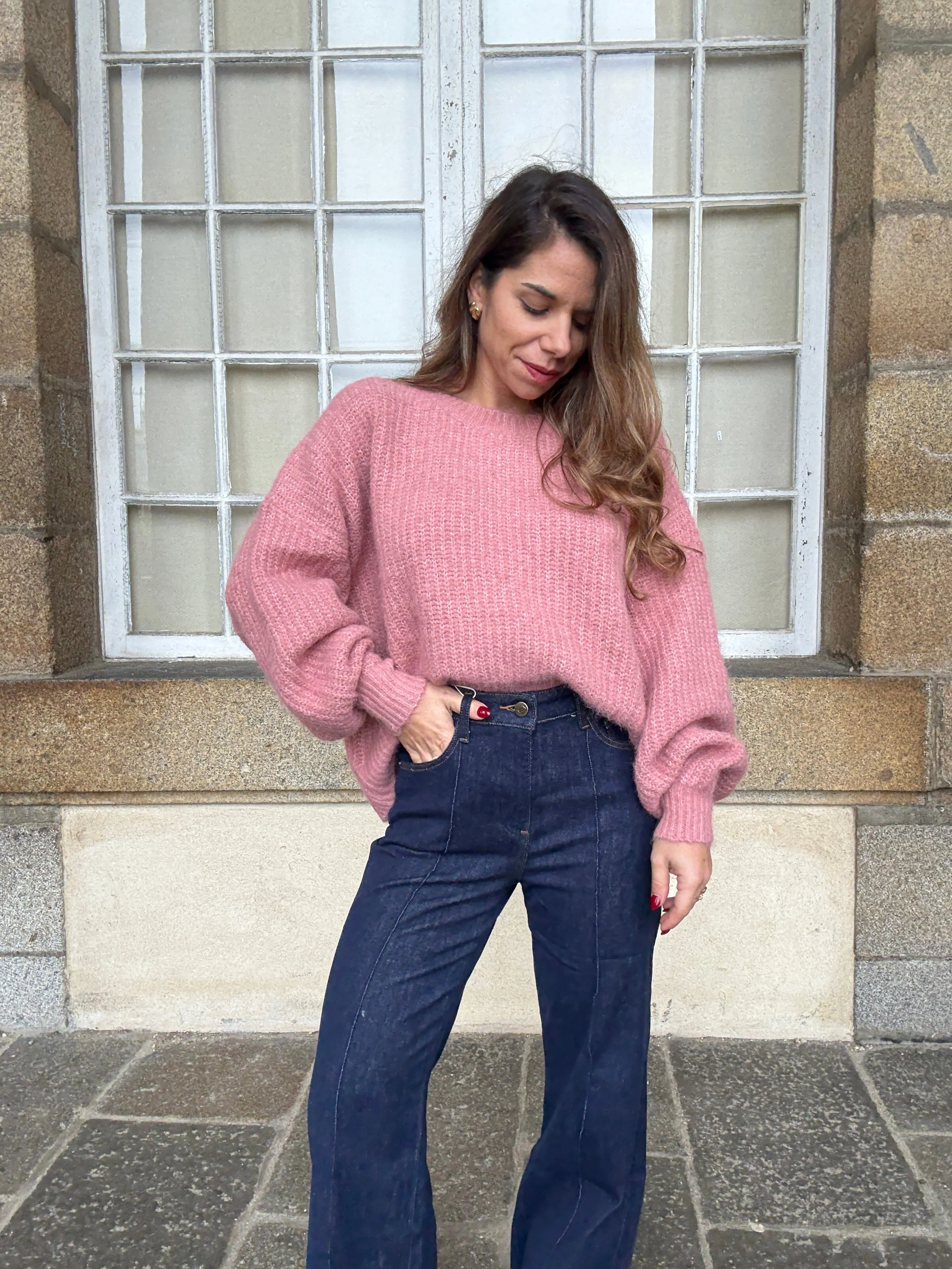 Pull En Maille Jade Vieux Rose - Image 10