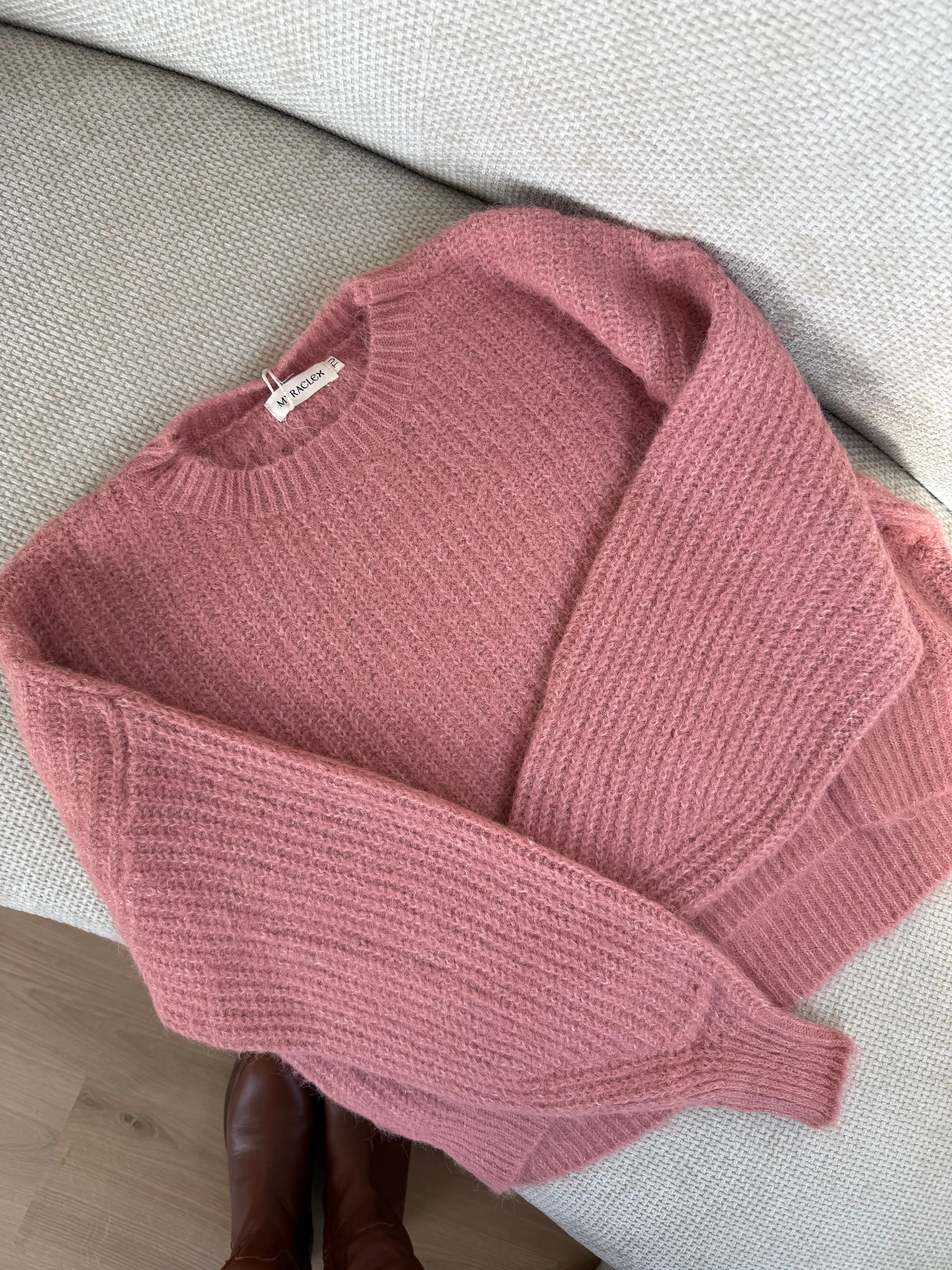 Pull En Maille Jade Vieux Rose - Image 15