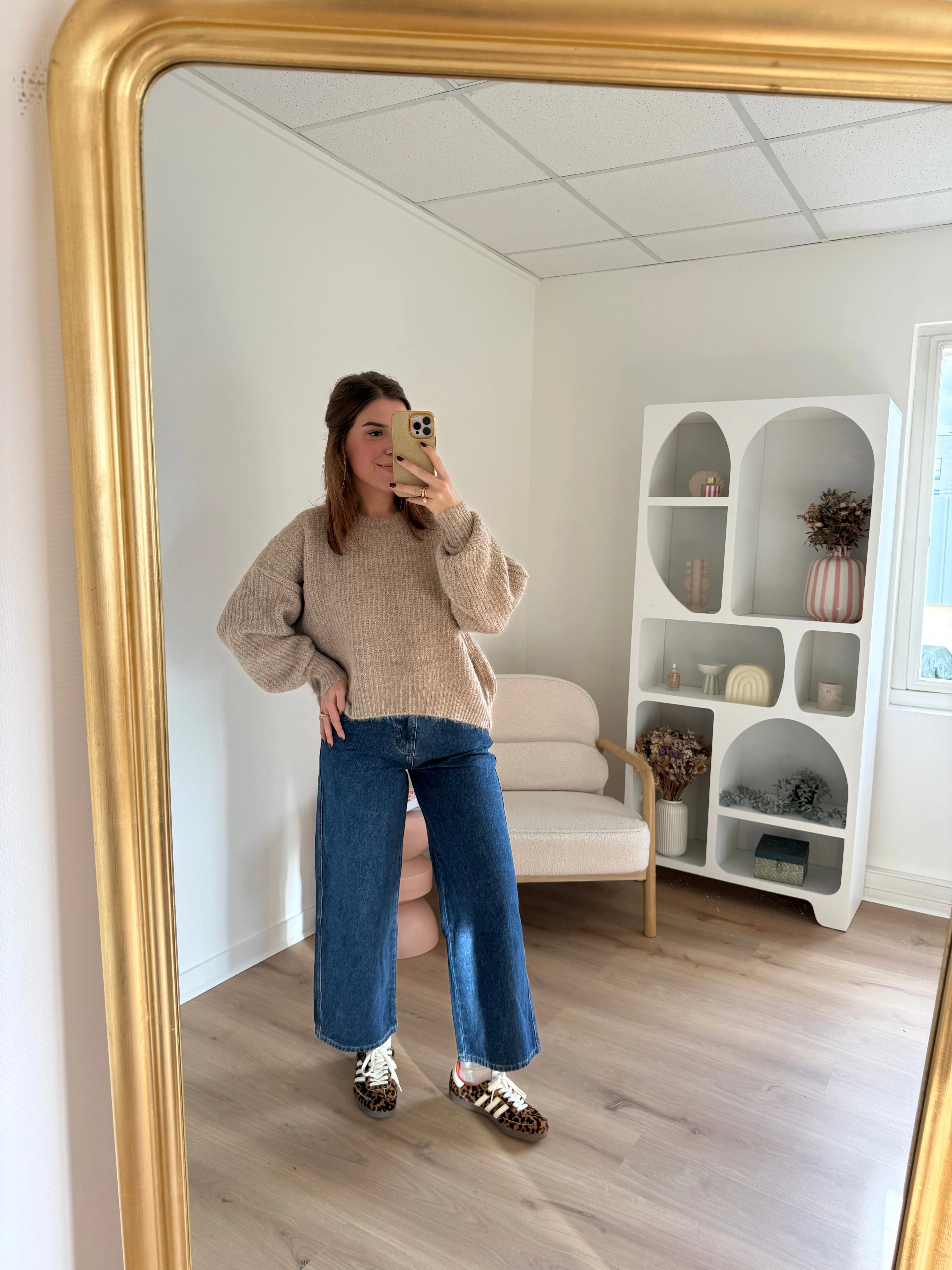 Pull En Maille Jade Taupe - Image 3