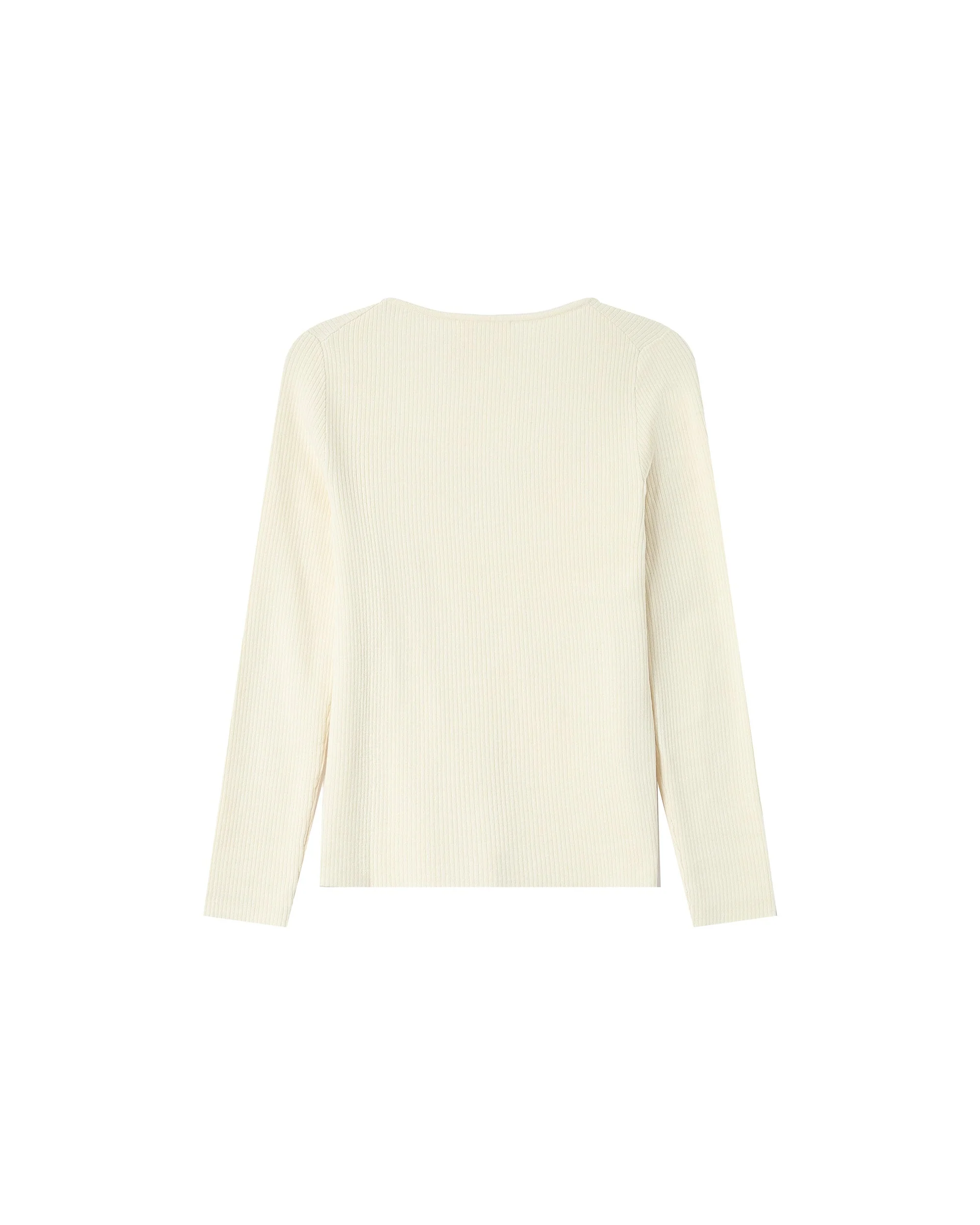 Pull Encolure Fendue Ecru Salem - Image 7