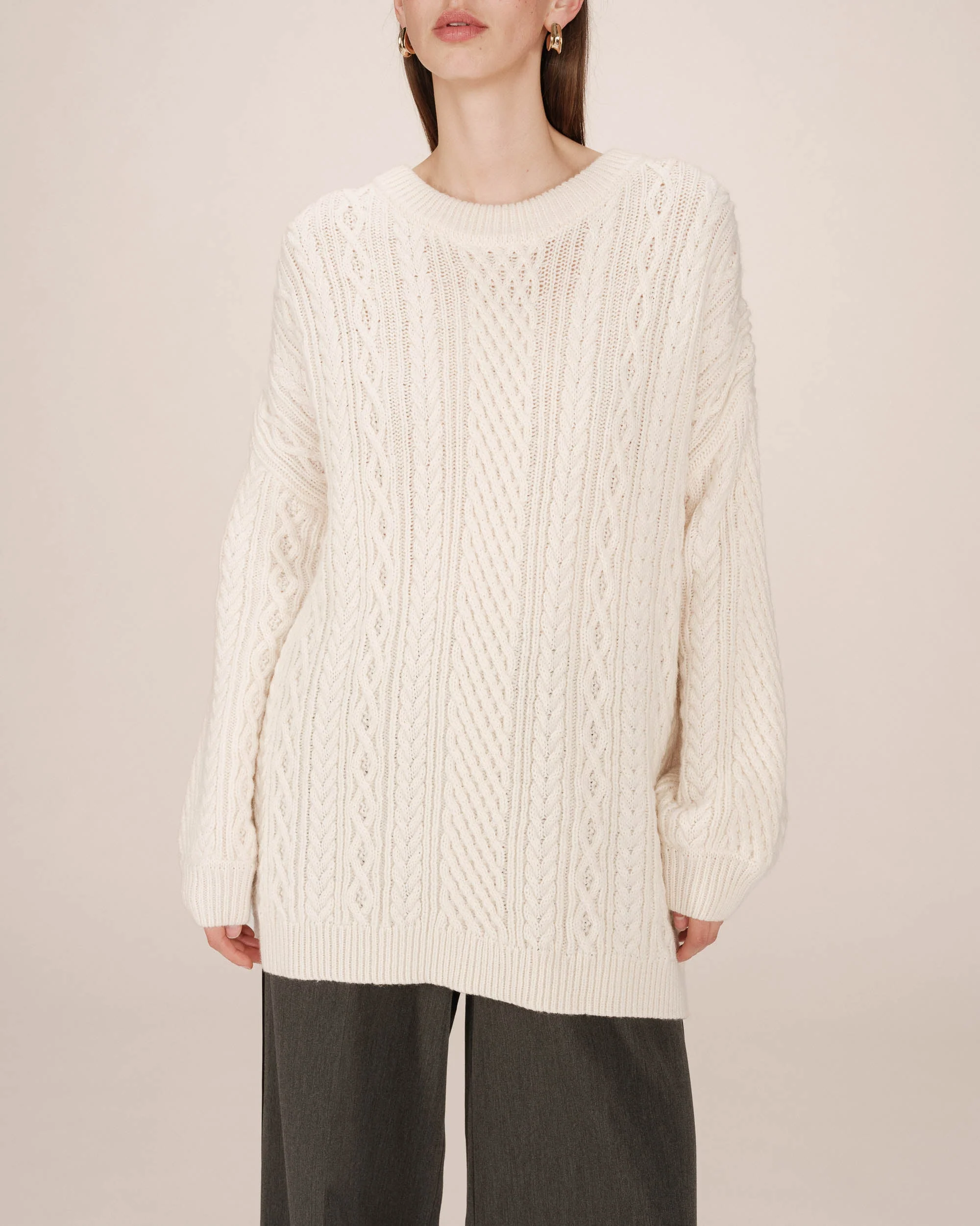 Pull Oversize Ecru Saverio - Image 4