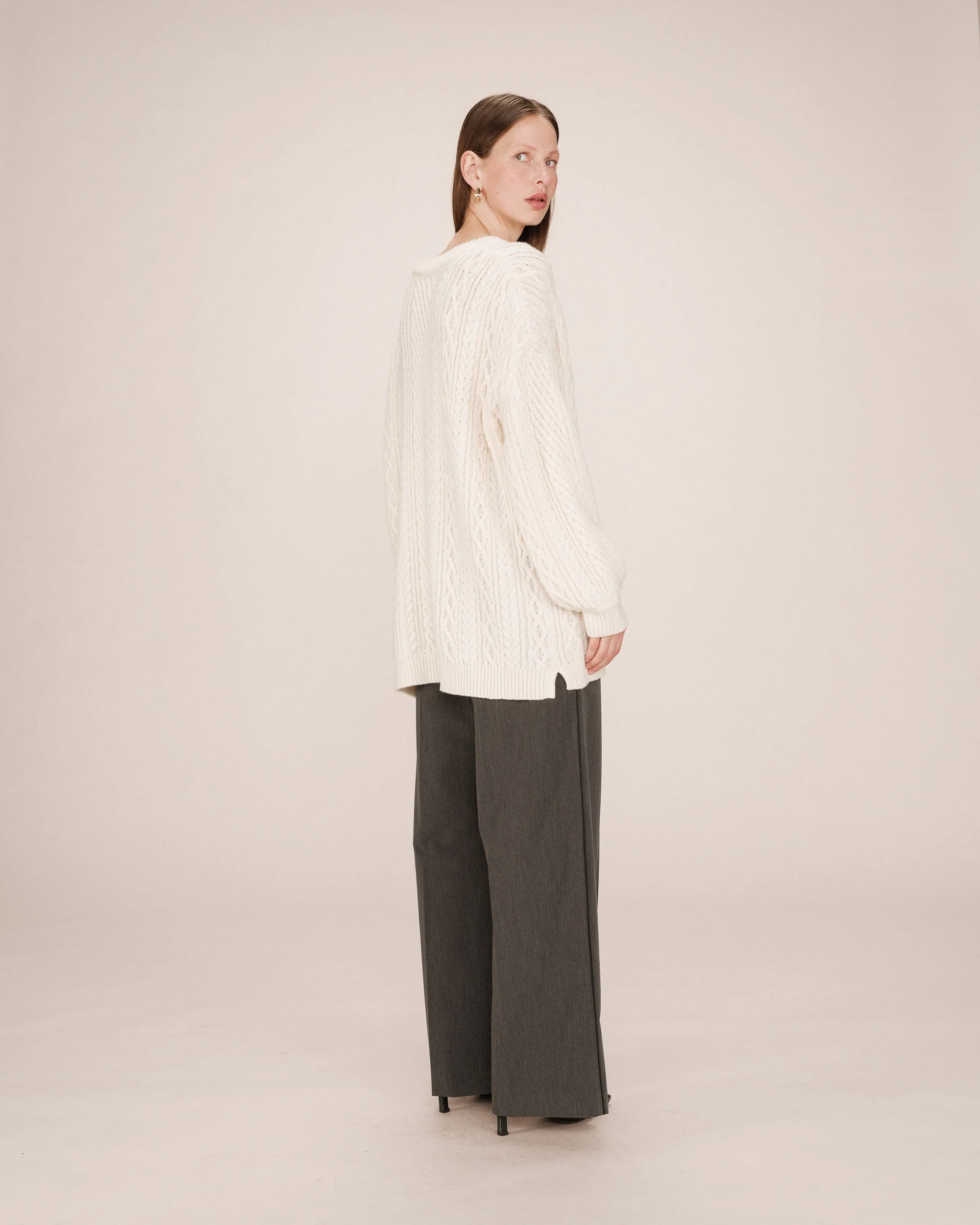 Pull Oversize Ecru Saverio - Image 5
