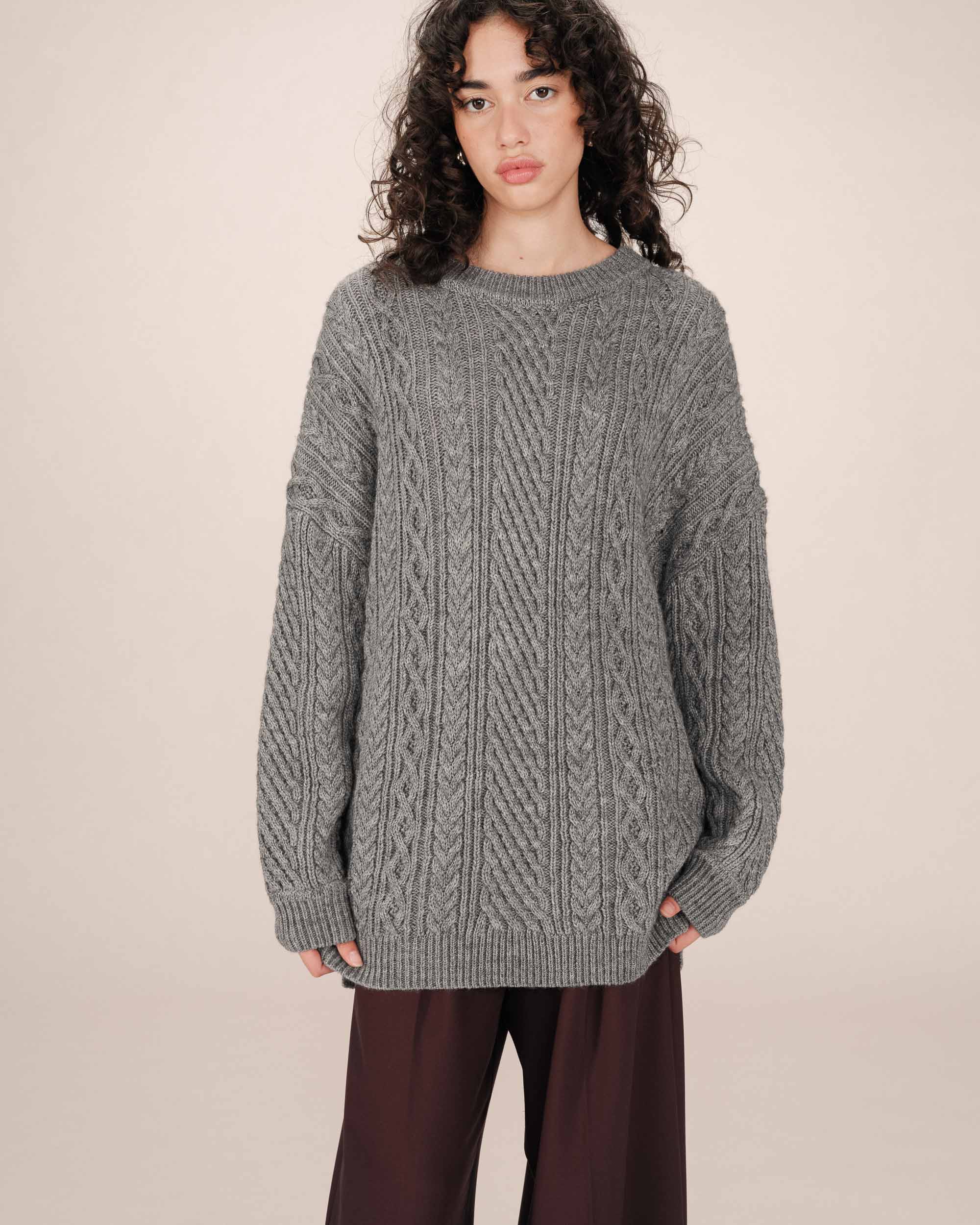Pull Oversize Gris Saverio - Image 2