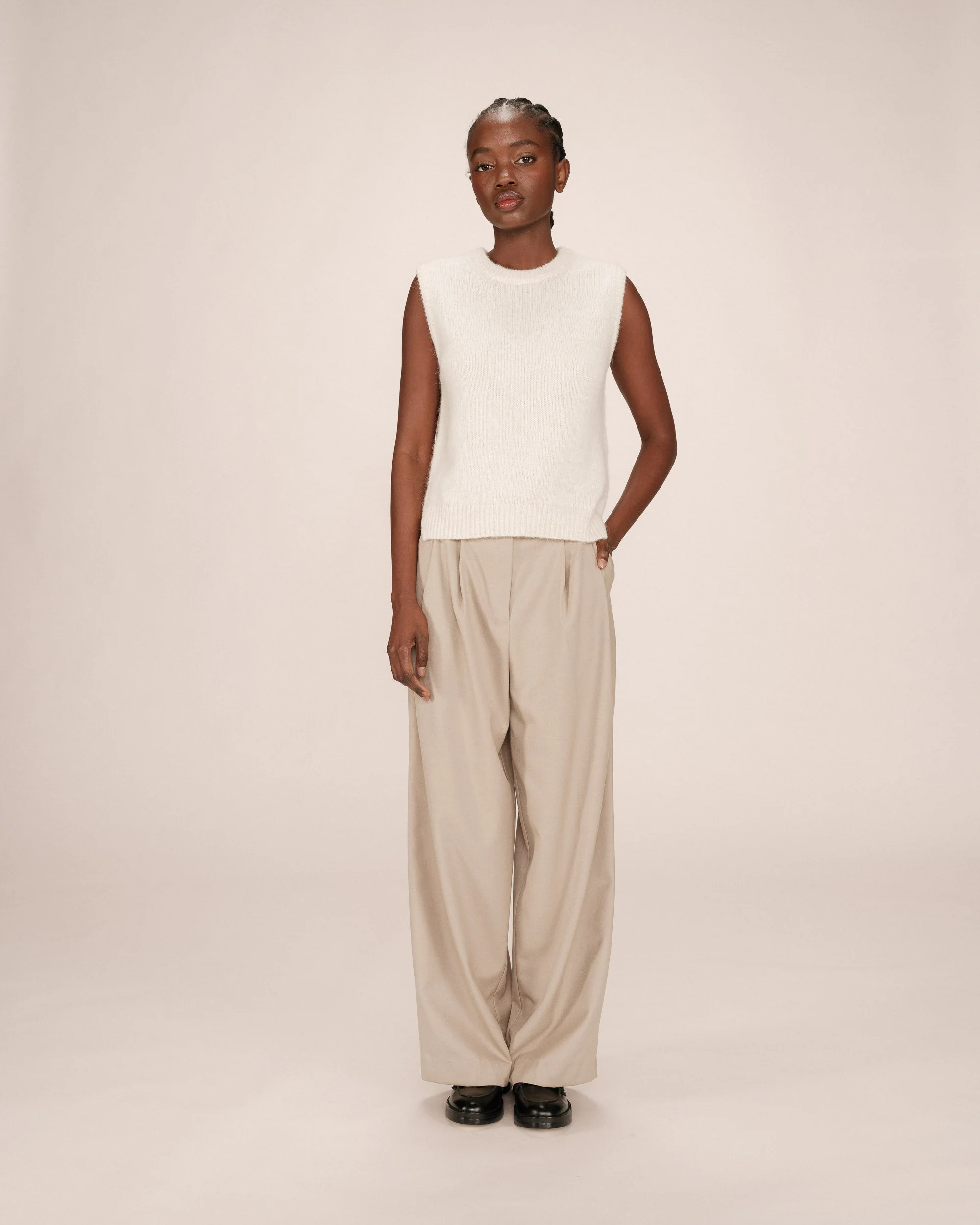 Pull Sans Manches Ecru Say - Image 3