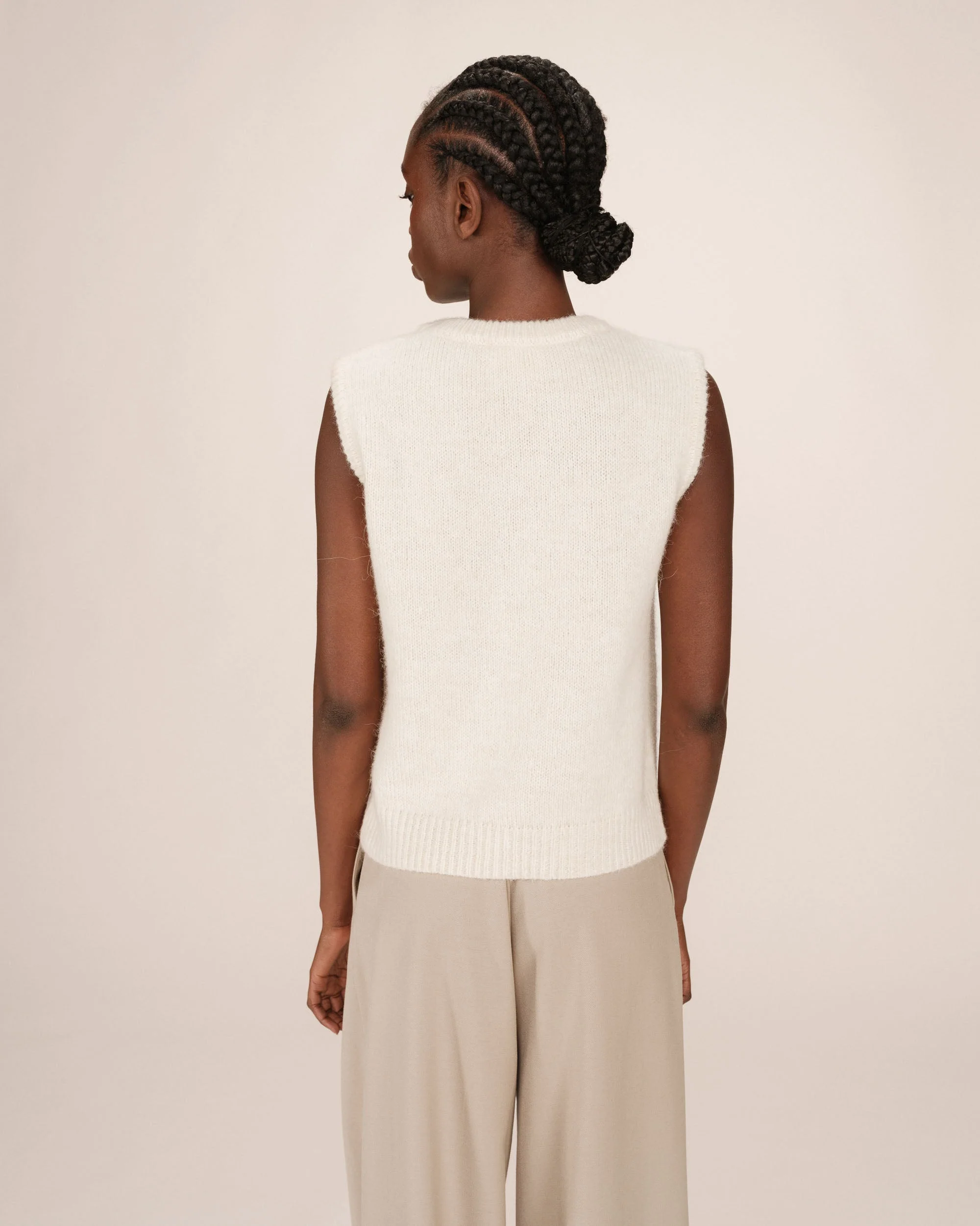 Pull Sans Manches Ecru Say - Image 4