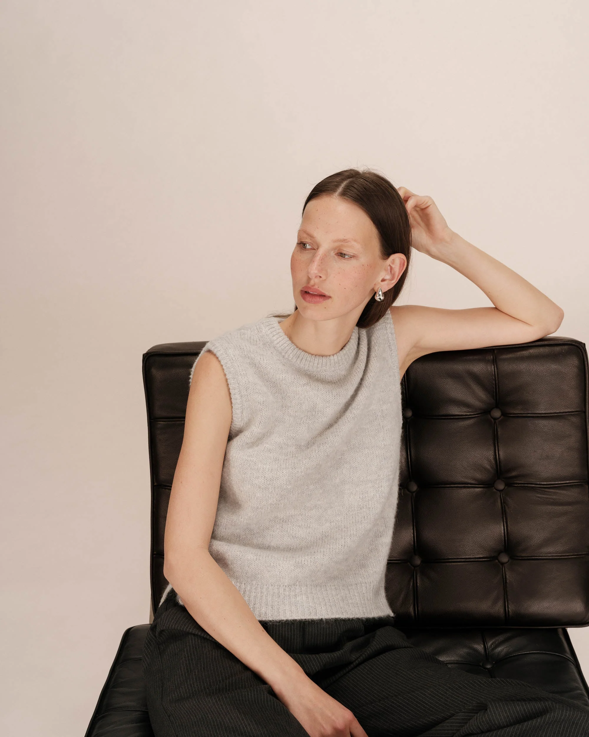 Pull Sans Manches Gris Say - Image 5