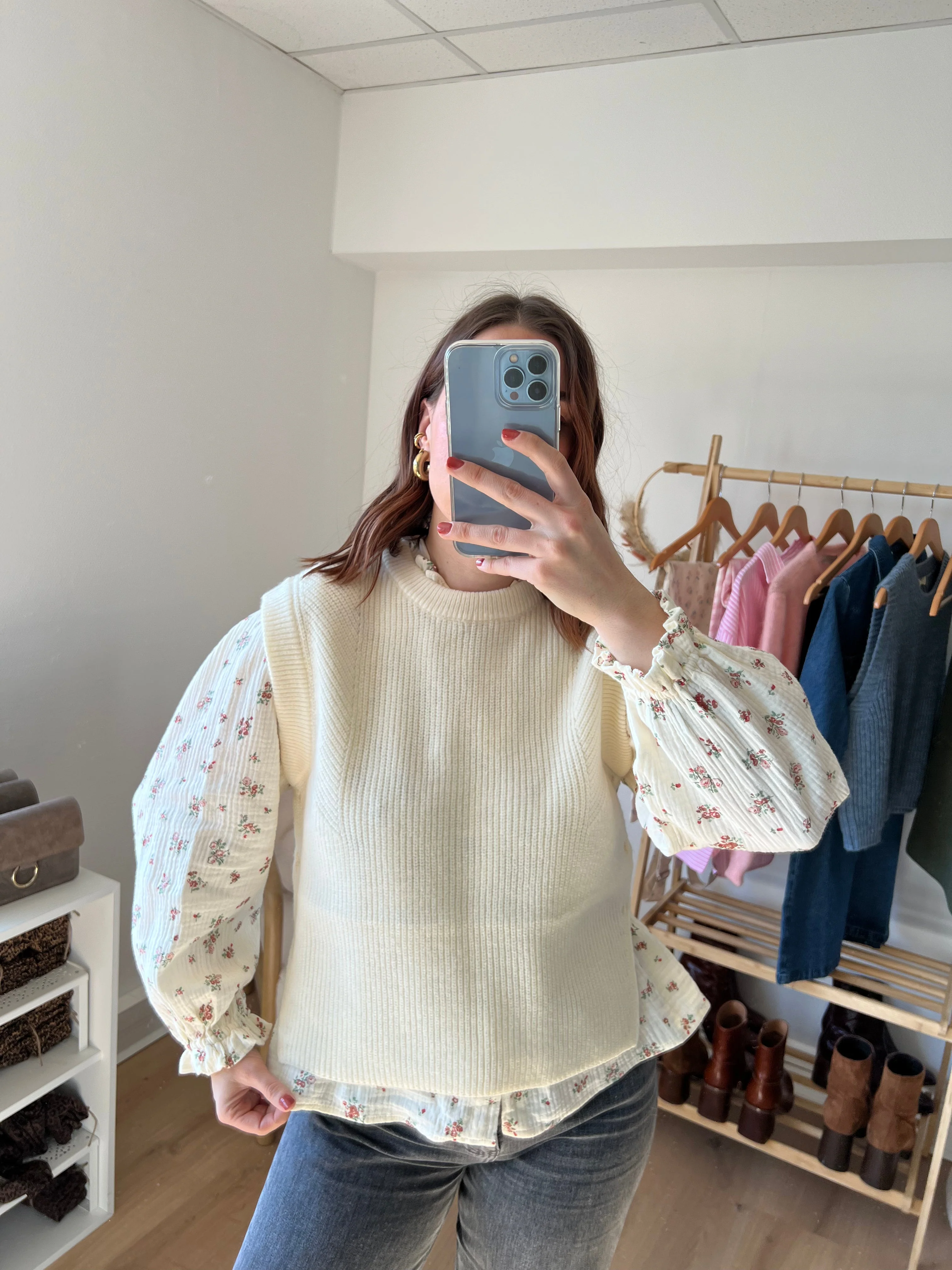 Pull Sans Manches Isaure - Écru - Image 3