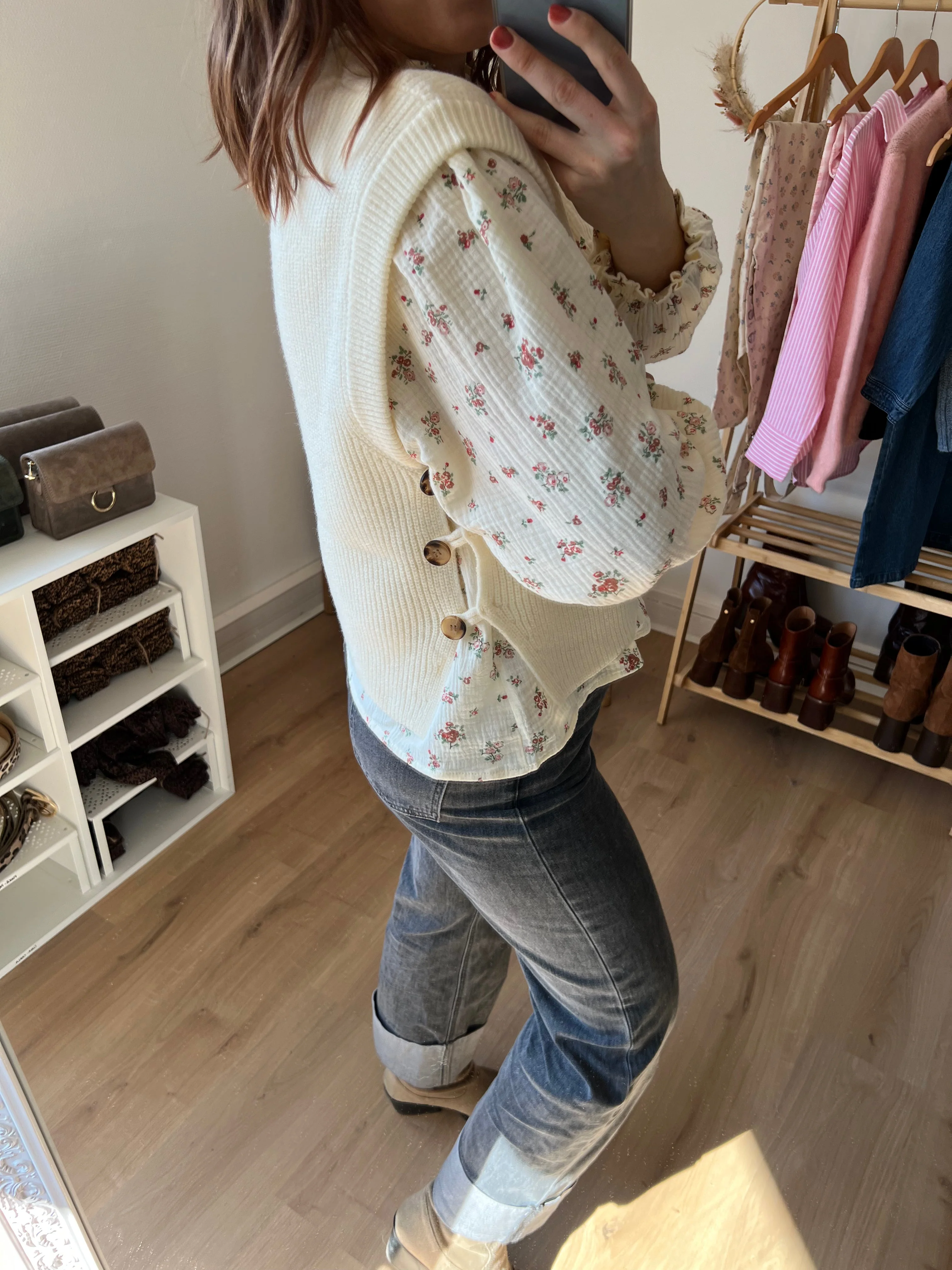 Pull Sans Manches Isaure - Écru - Image 4