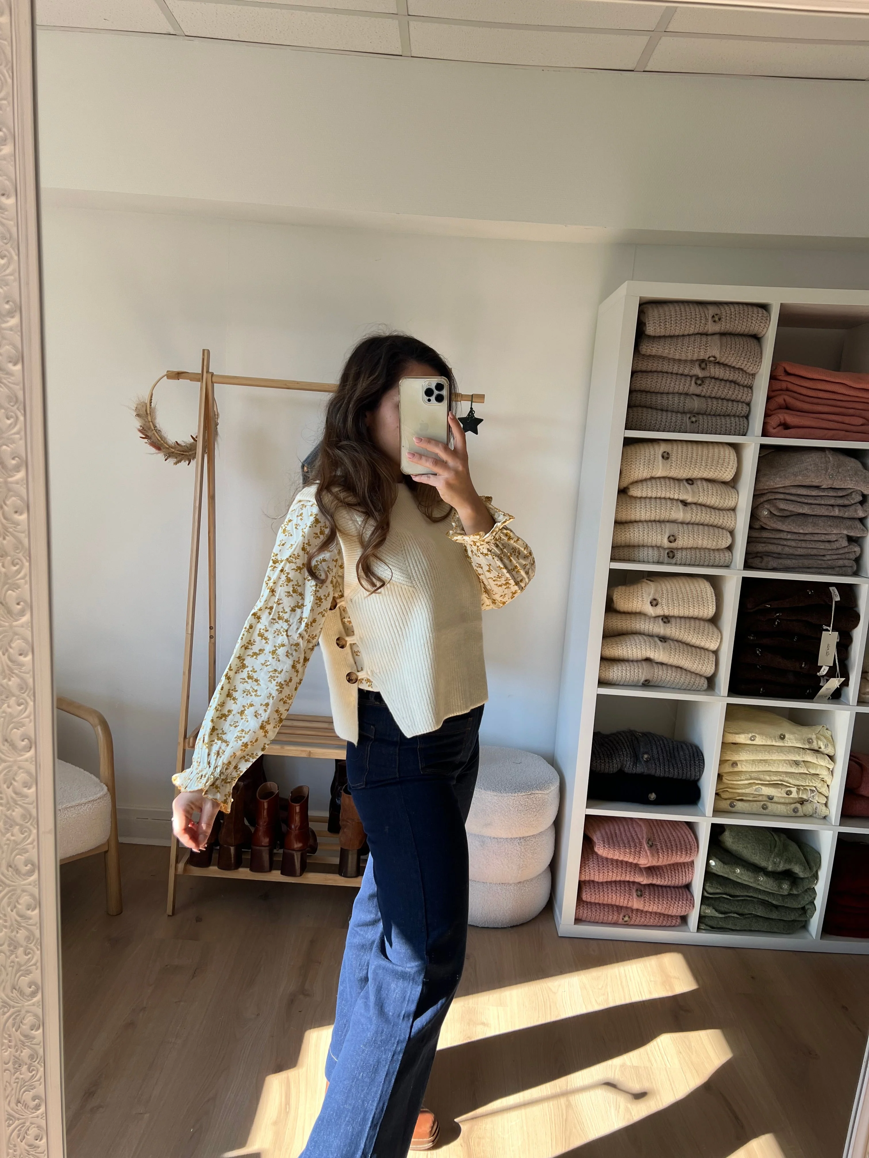 Pull Sans Manches Isaure - Écru - Image 6