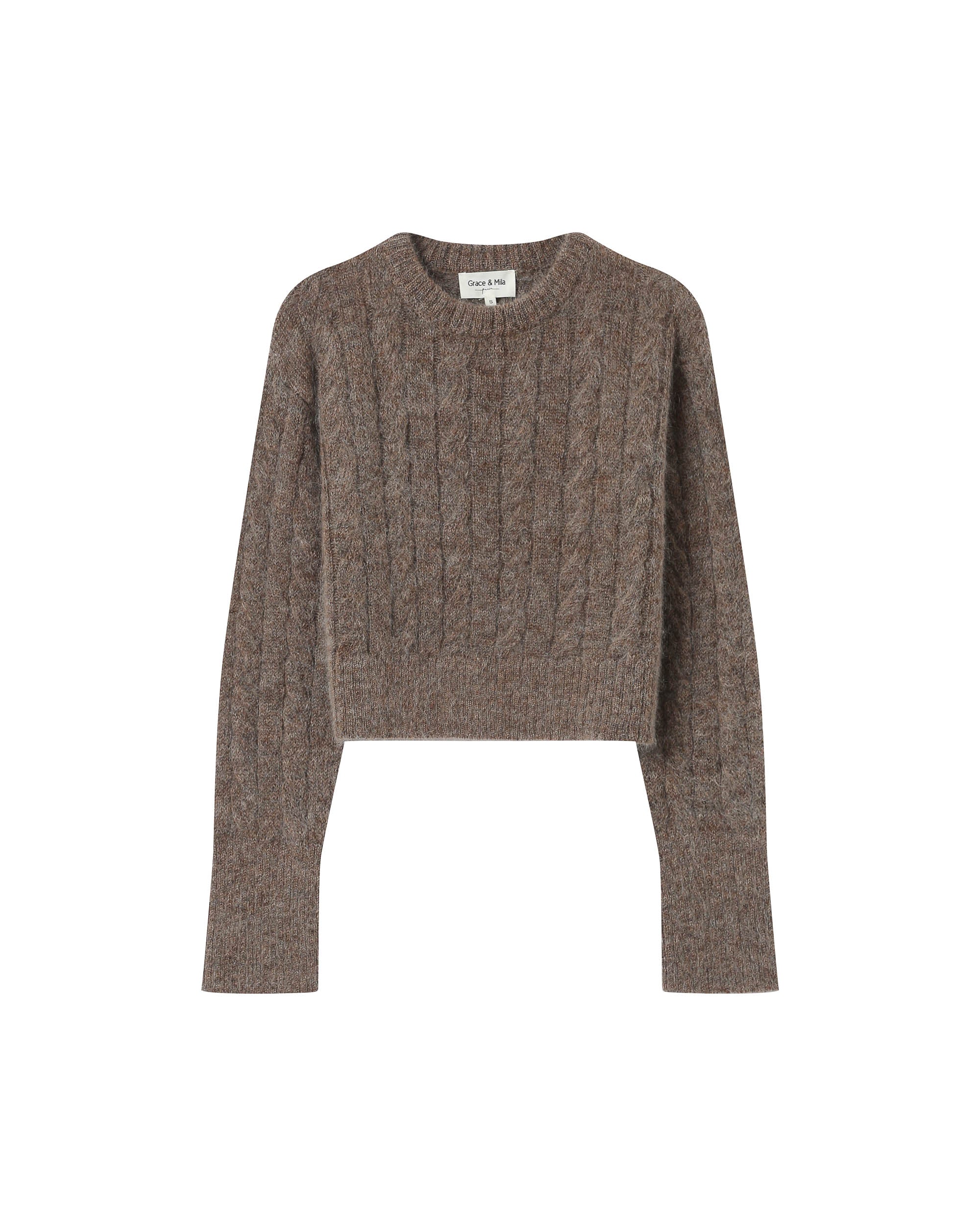Pull Torsade Taupe Sabin - Image 5