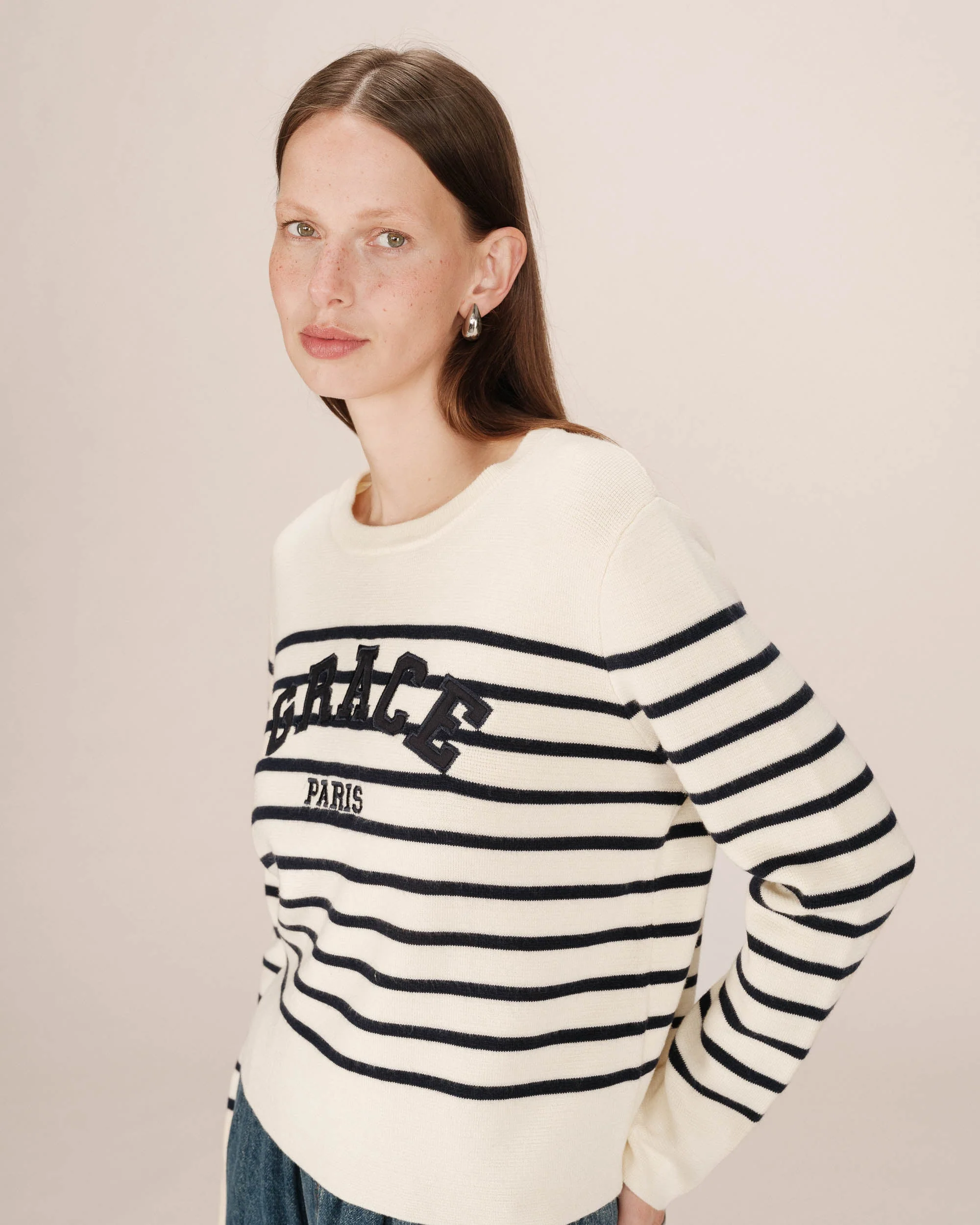 Pull Universitaire Ecru Sardaigne - Image 4