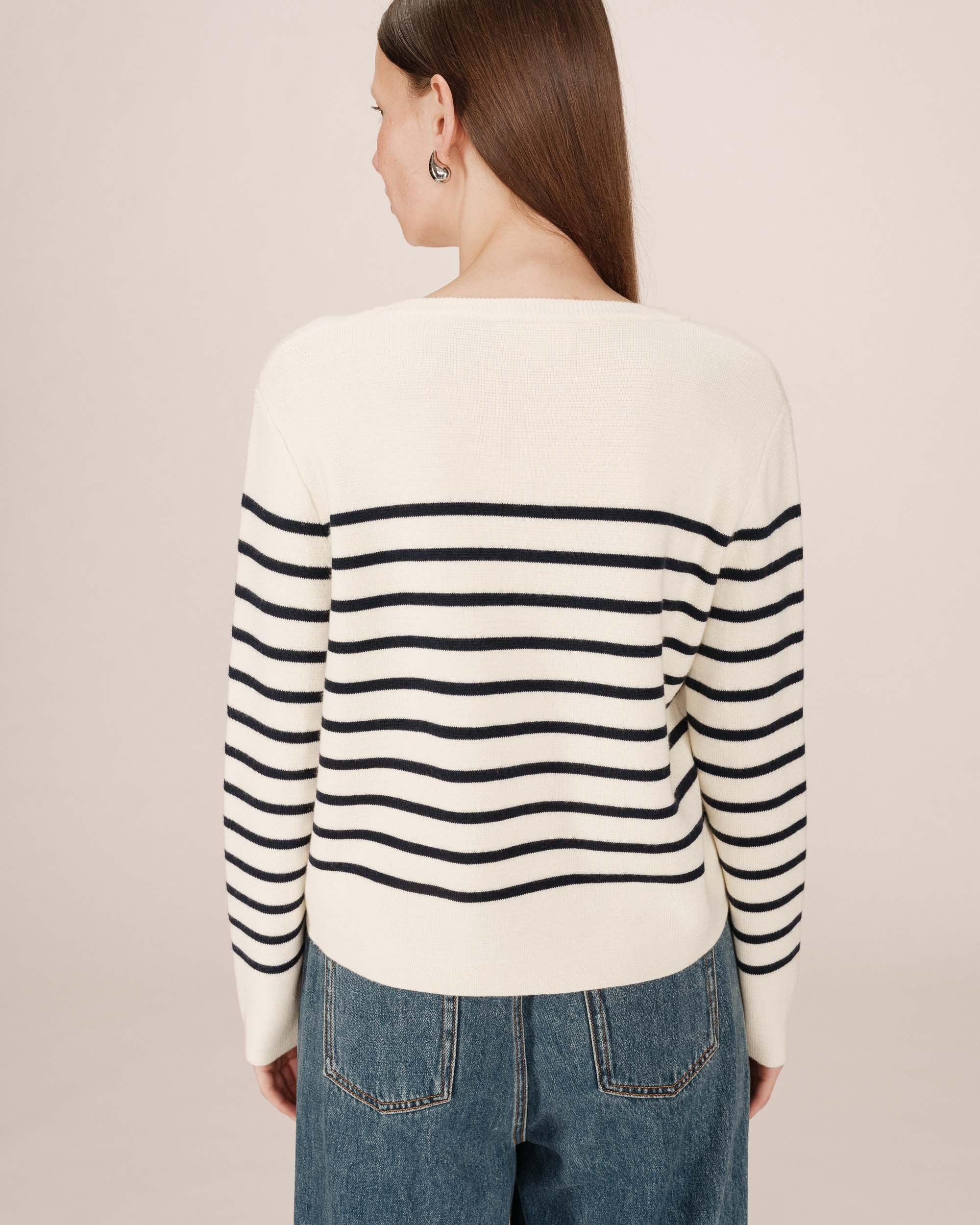 Pull Universitaire Ecru Sardaigne - Image 5