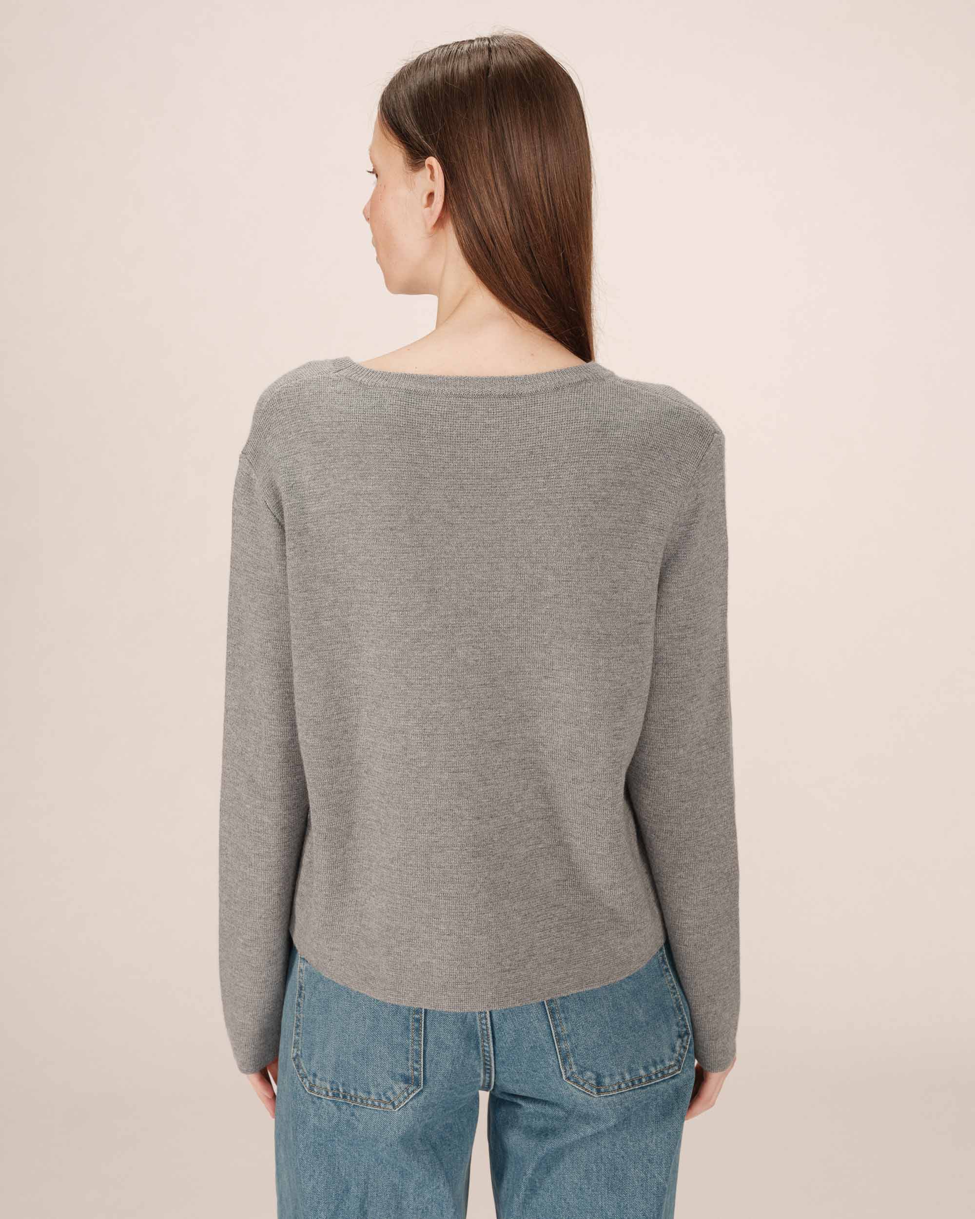 Pull Universitaire Gris Sardaigne - Image 5