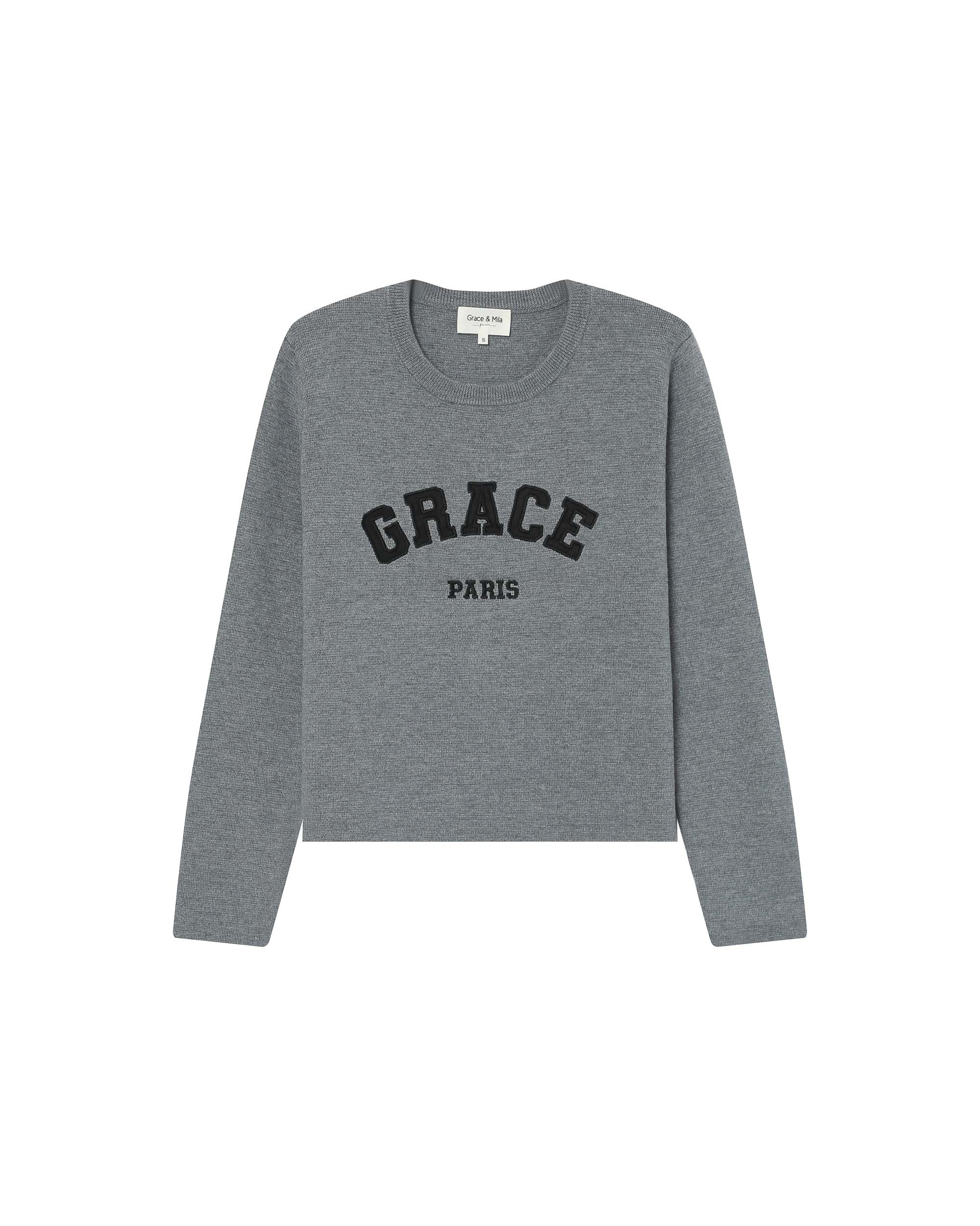 Pull Universitaire Gris Sardaigne - Image 6