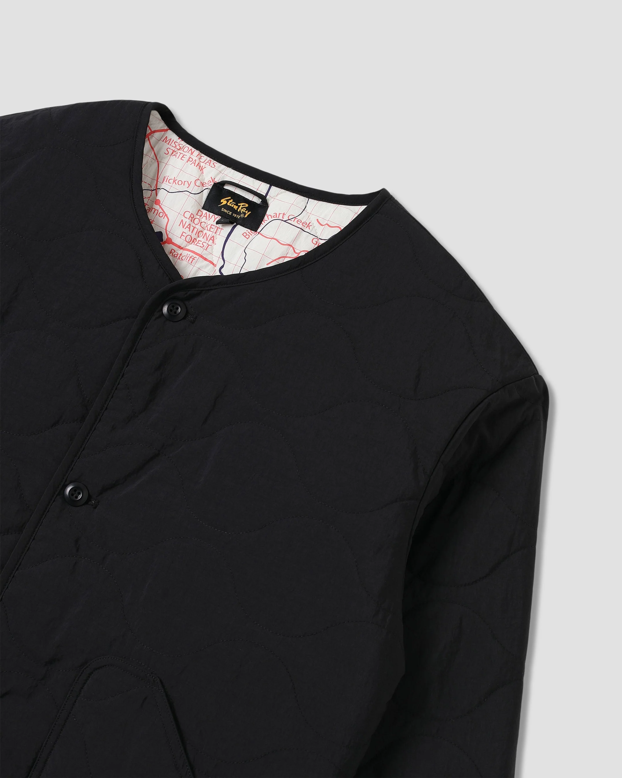 Quilted Liner Jacket - Black - Image 6