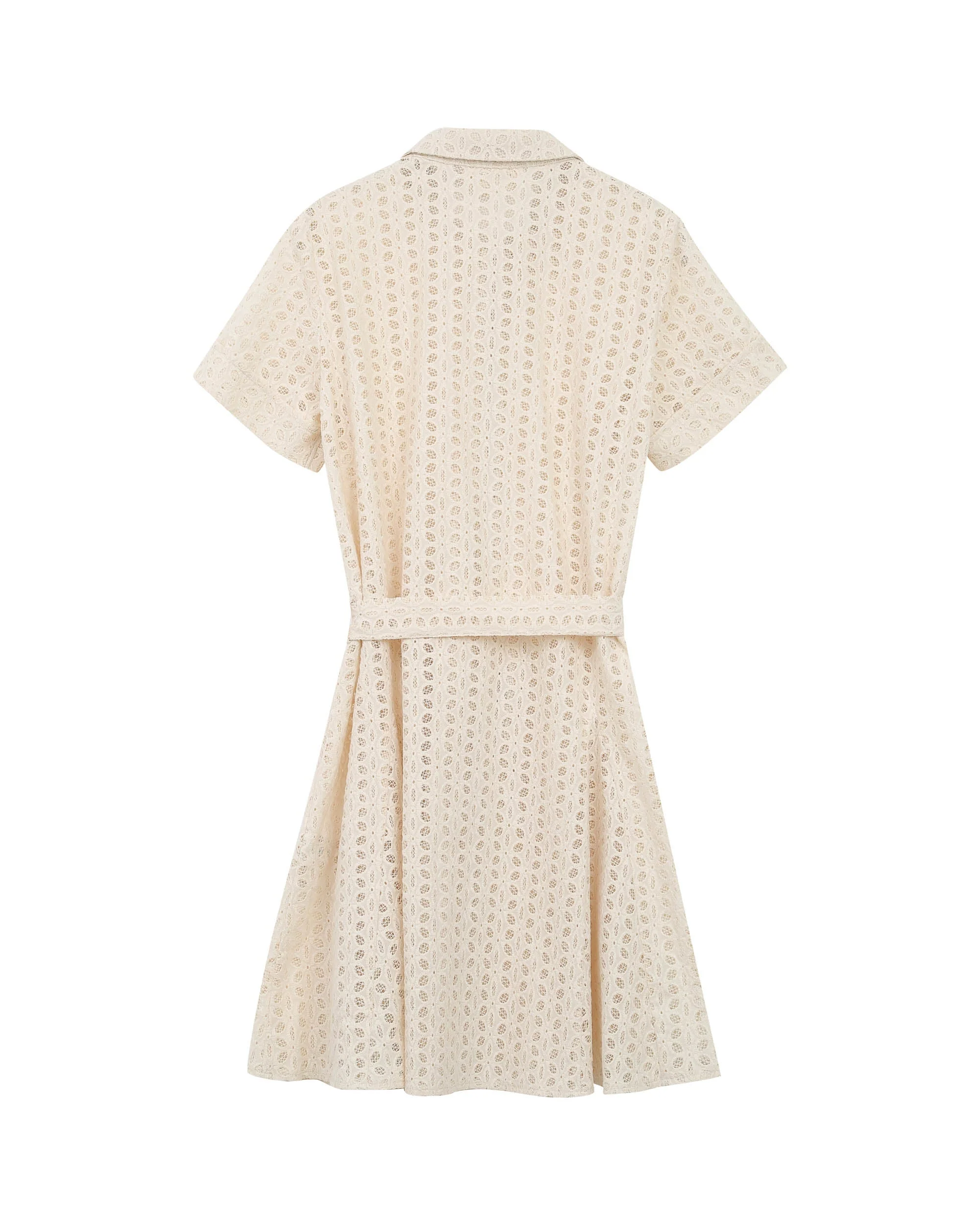 Robe Courte Romane - Ecru - Image 7