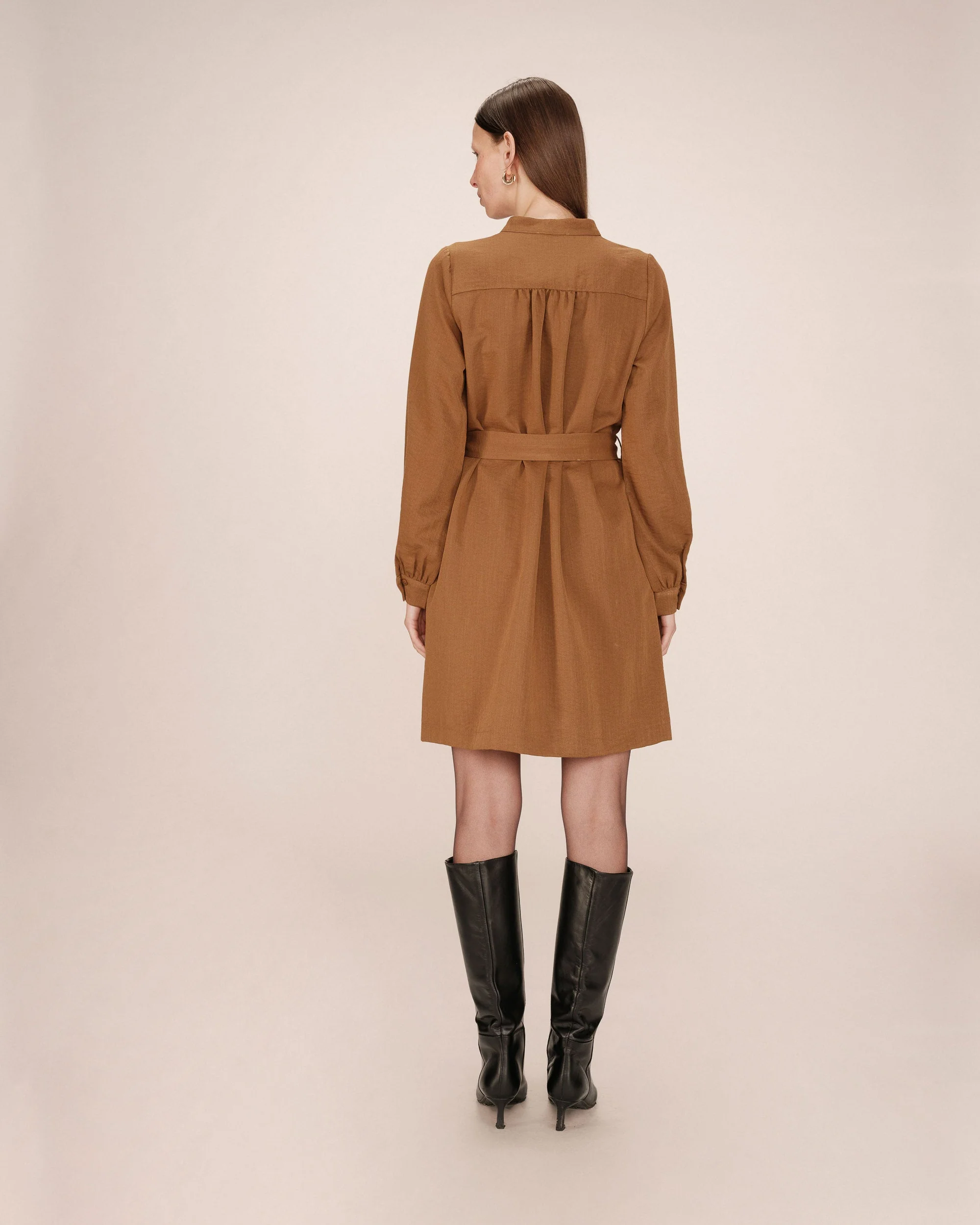 Robe Chemise Courte Kaki Serbia - Image 4